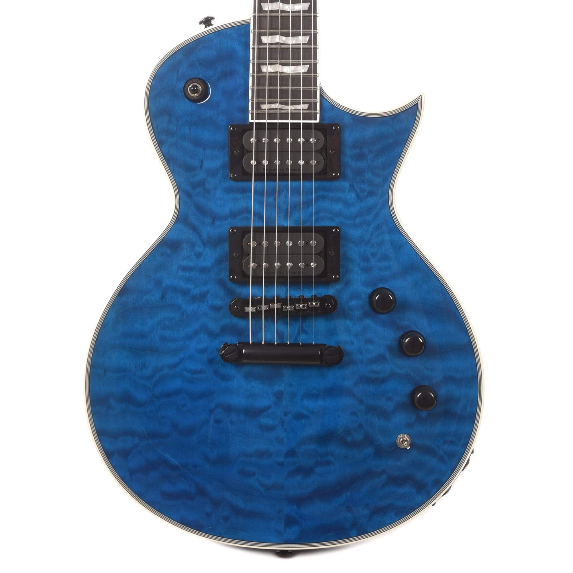 ESP LTD EC-1000 Piezo Quilted Maple See Thru Blue Electric Guitars / Solid Body