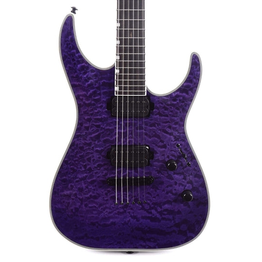 ESP LTD MH-1000NT QM See Thru Purple Electric Guitars / Solid Body