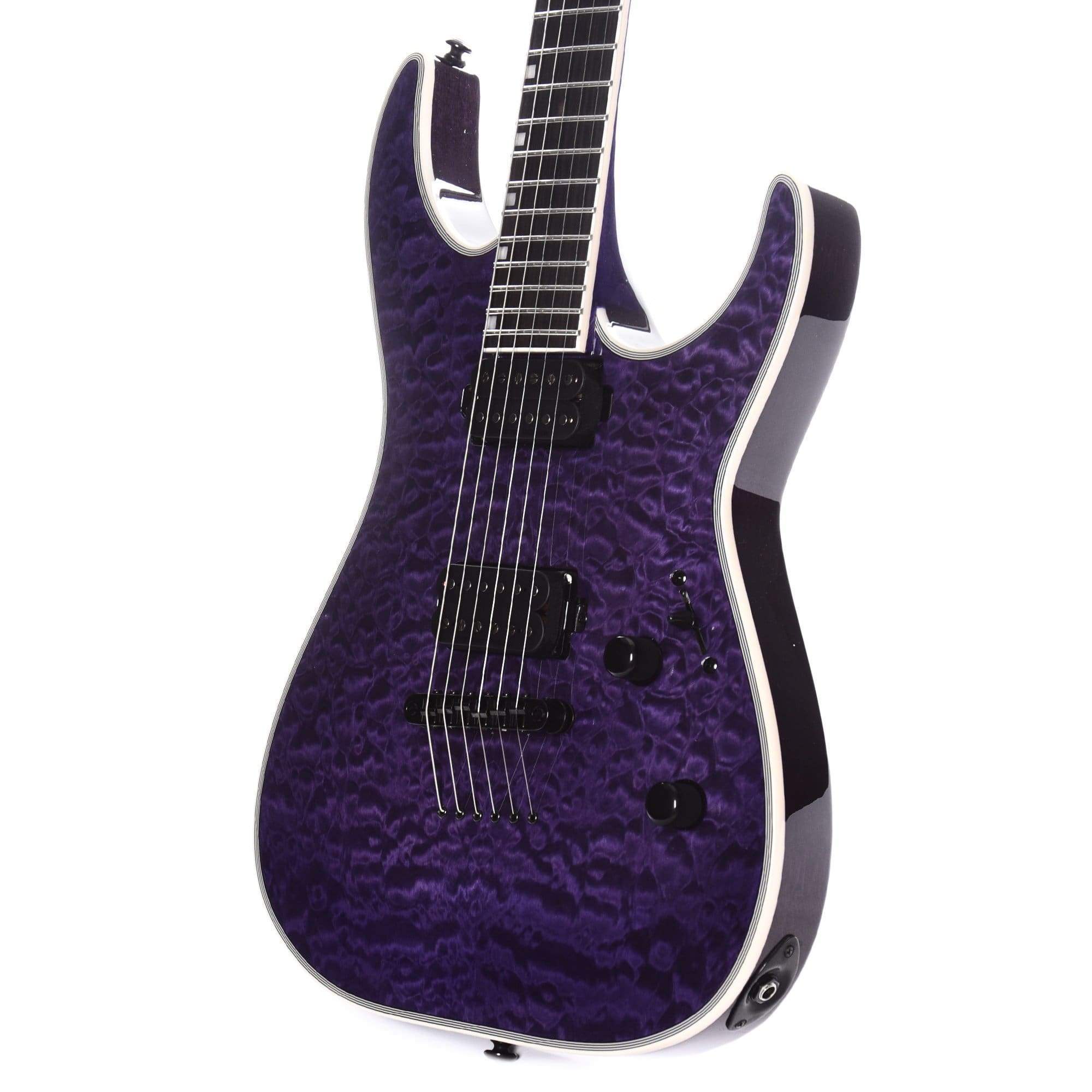 ESP LTD MH-1000NT QM See Thru Purple Electric Guitars / Solid Body