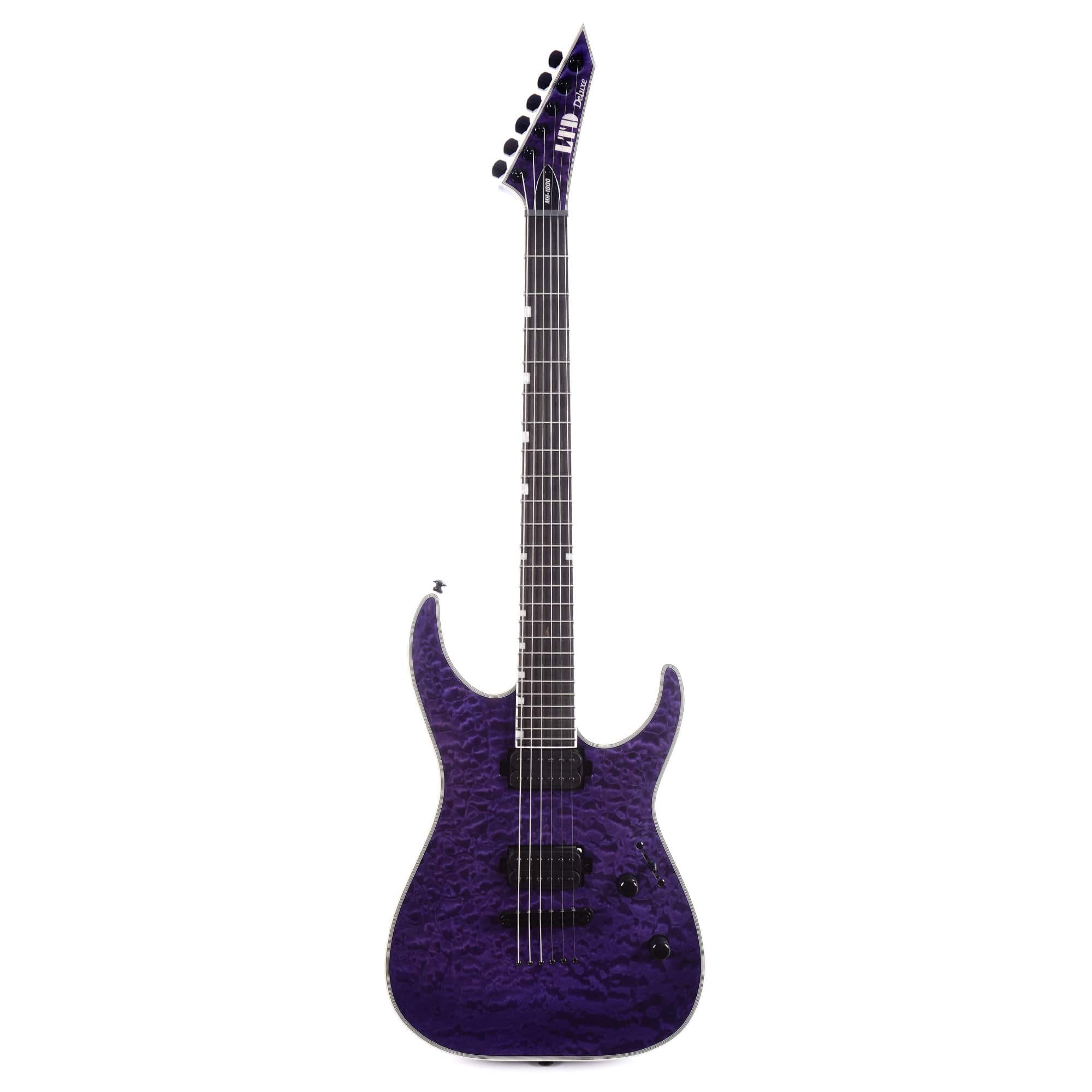 ESP LTD MH-1000NT QM See Thru Purple Electric Guitars / Solid Body