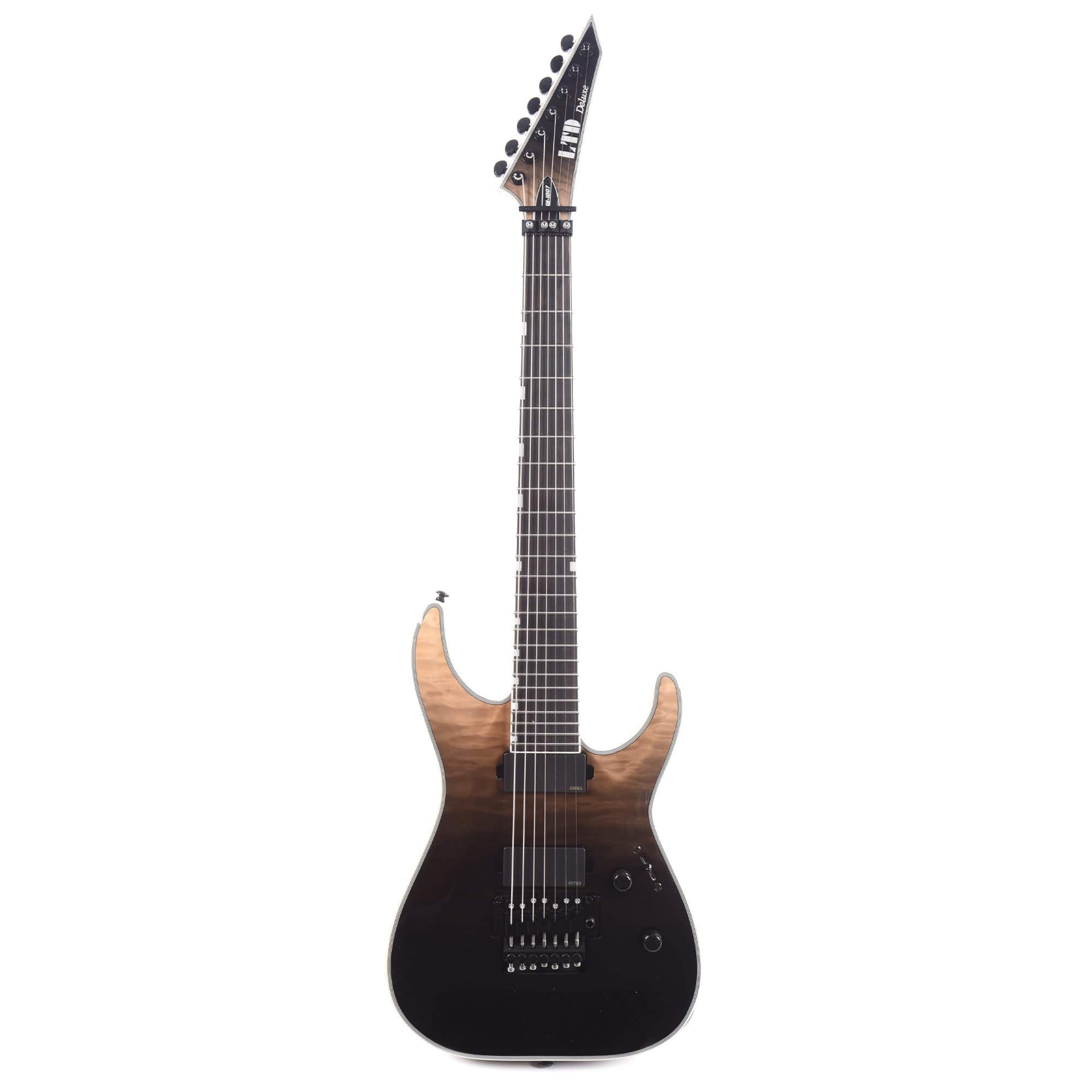 ESP LTD MH-1007 QM Black Fade Electric Guitars / Solid Body