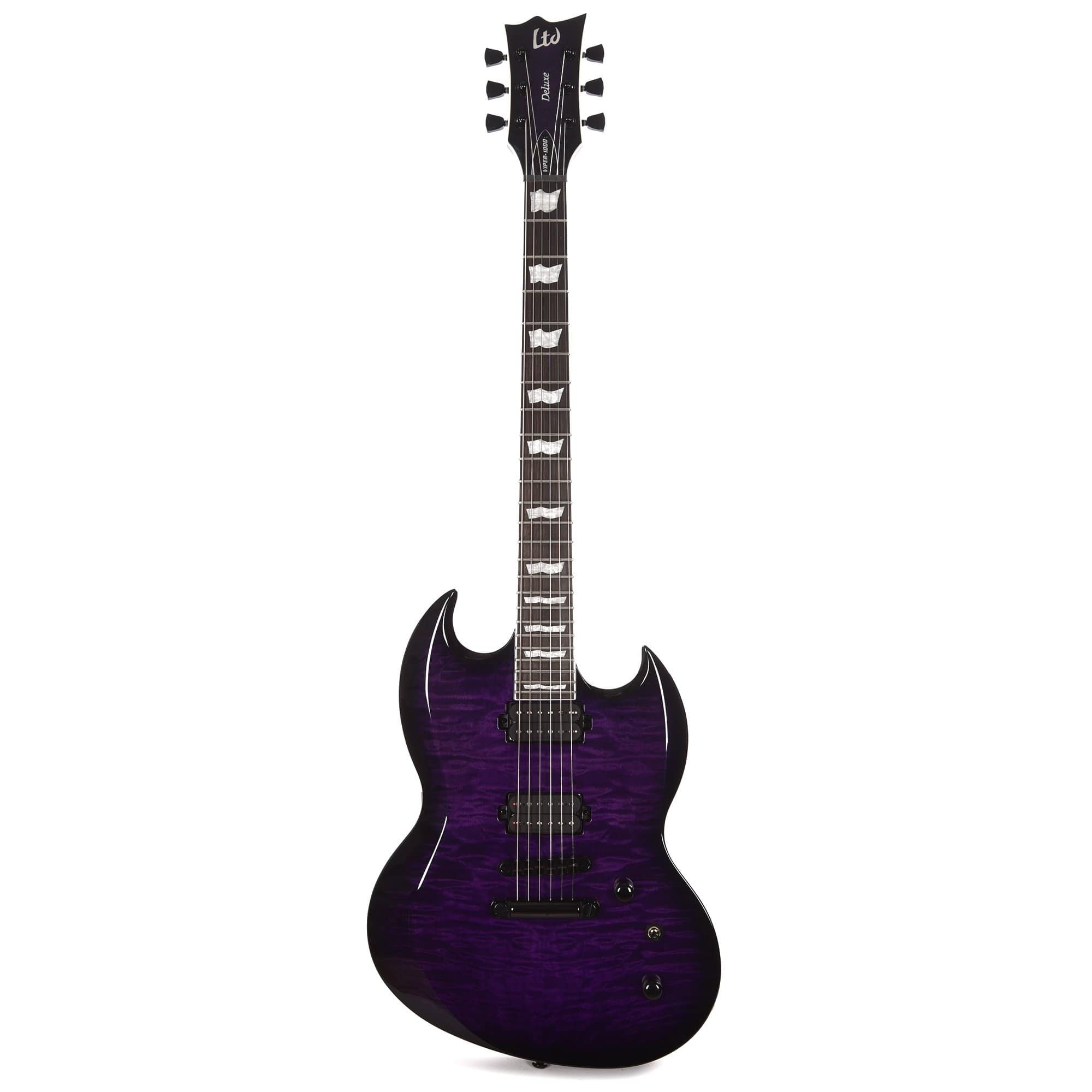 ESP LTD Viper-1000 QM See Thru Purple Sunburst Electric Guitars / Solid Body