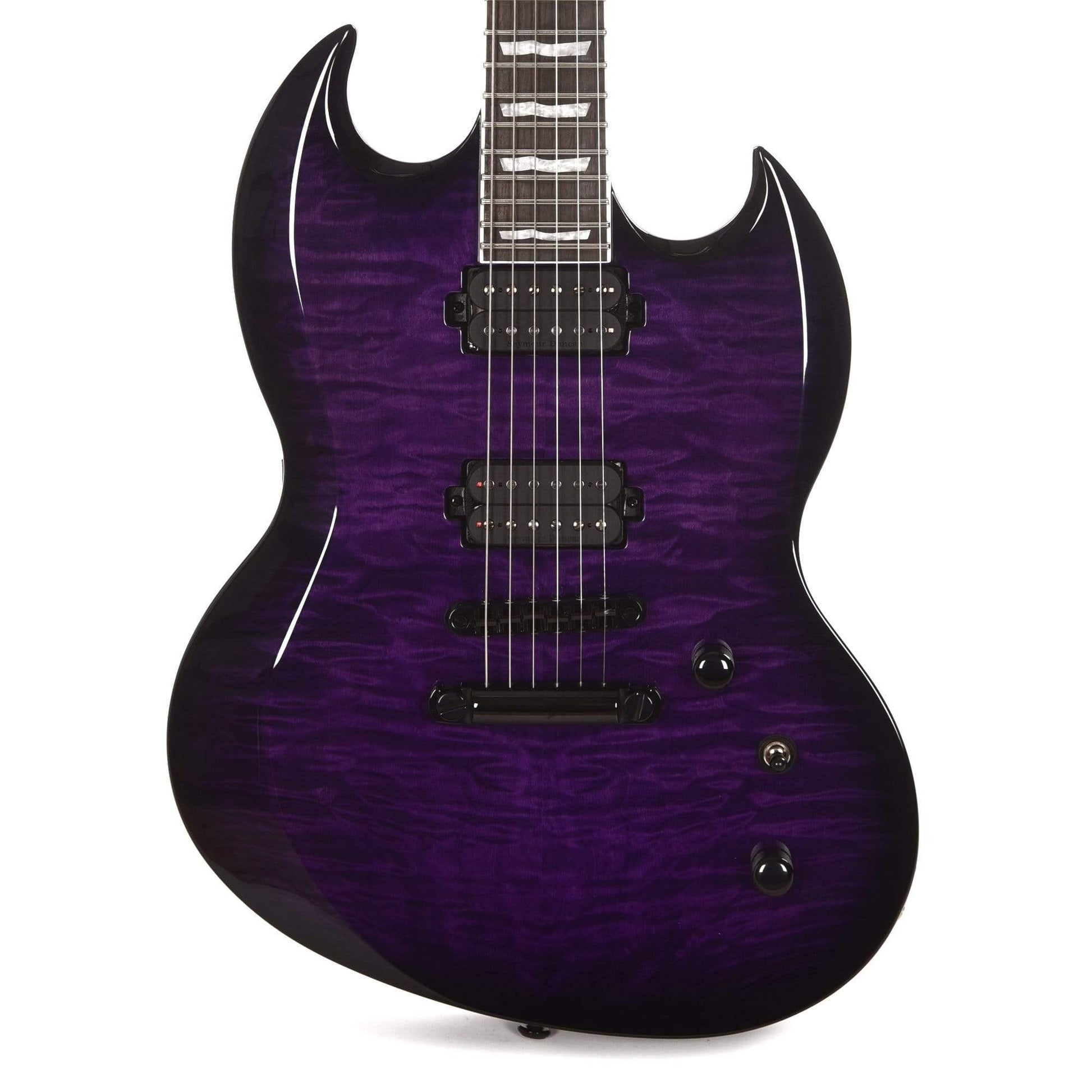 ESP LTD Viper-1000 QM See Thru Purple Sunburst Electric Guitars / Solid Body