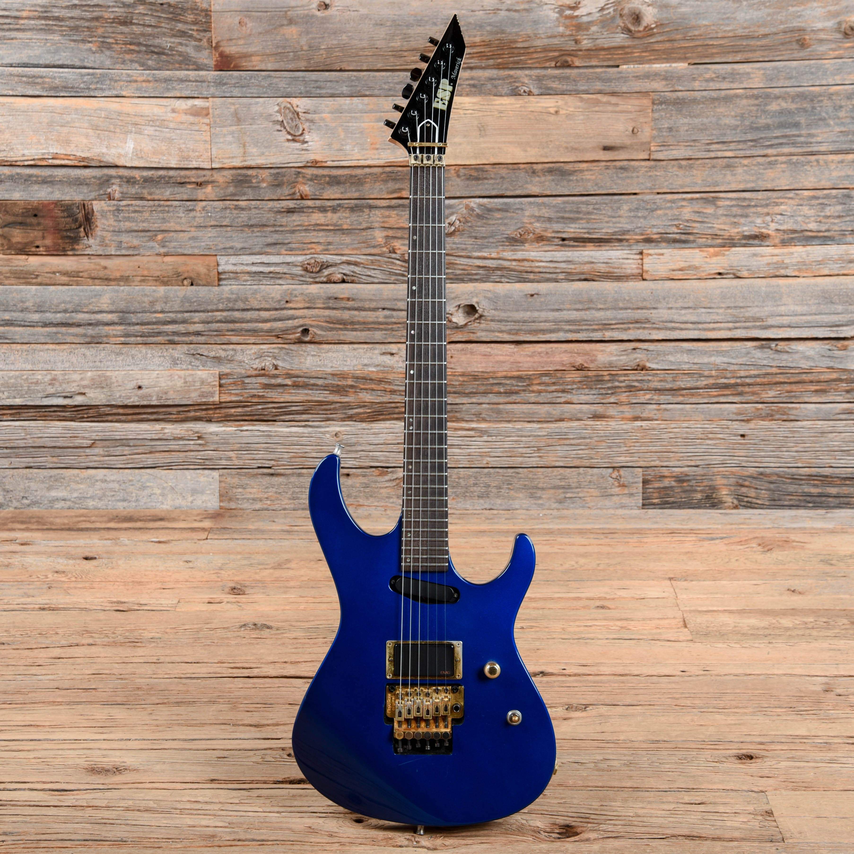 ESP Maverik Metallic Blue 1991 Electric Guitars / Solid Body