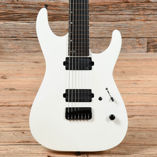 ESP USA Custom M7 Baritone White Electric Guitars / Solid Body