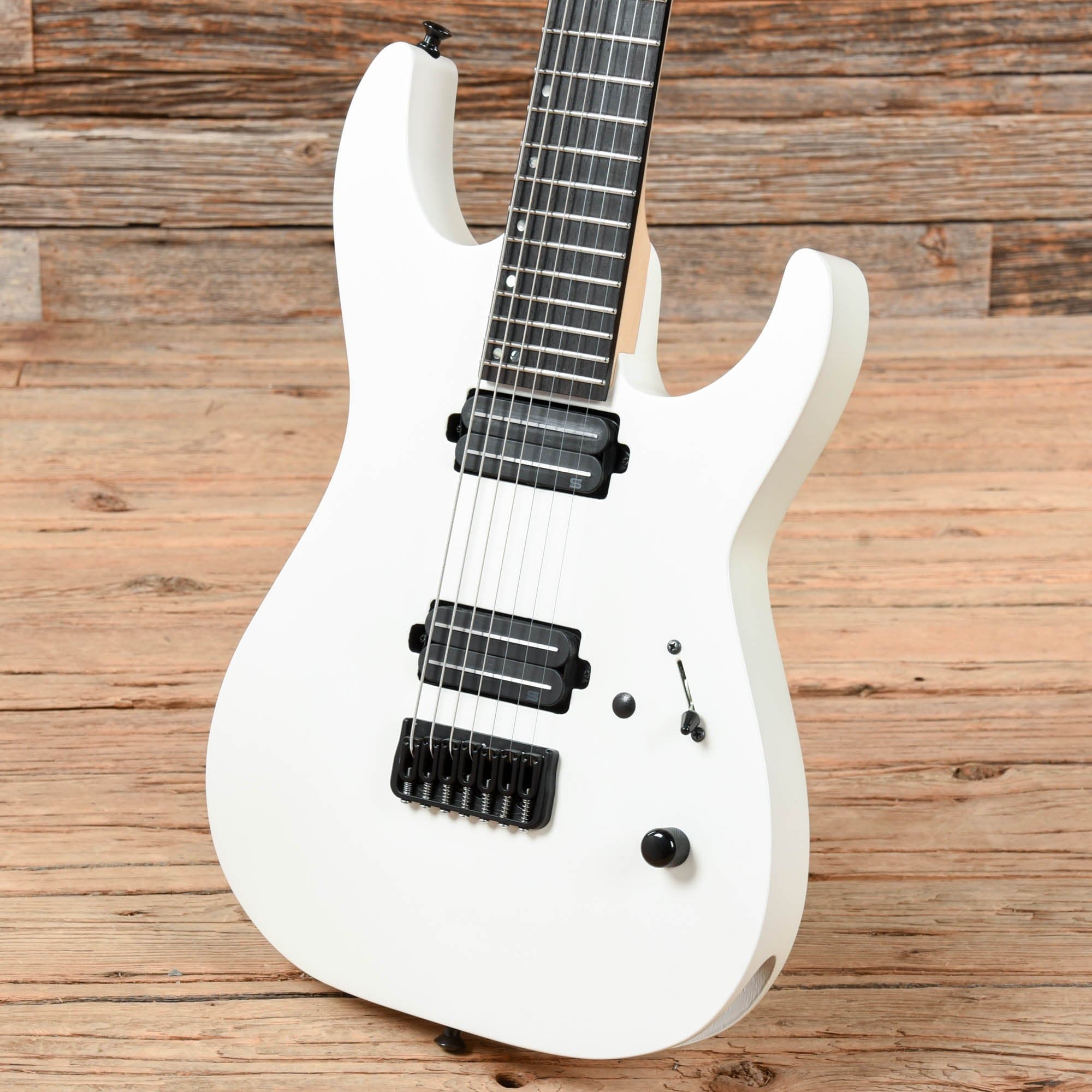 ESP USA Custom M7 Baritone White Electric Guitars / Solid Body