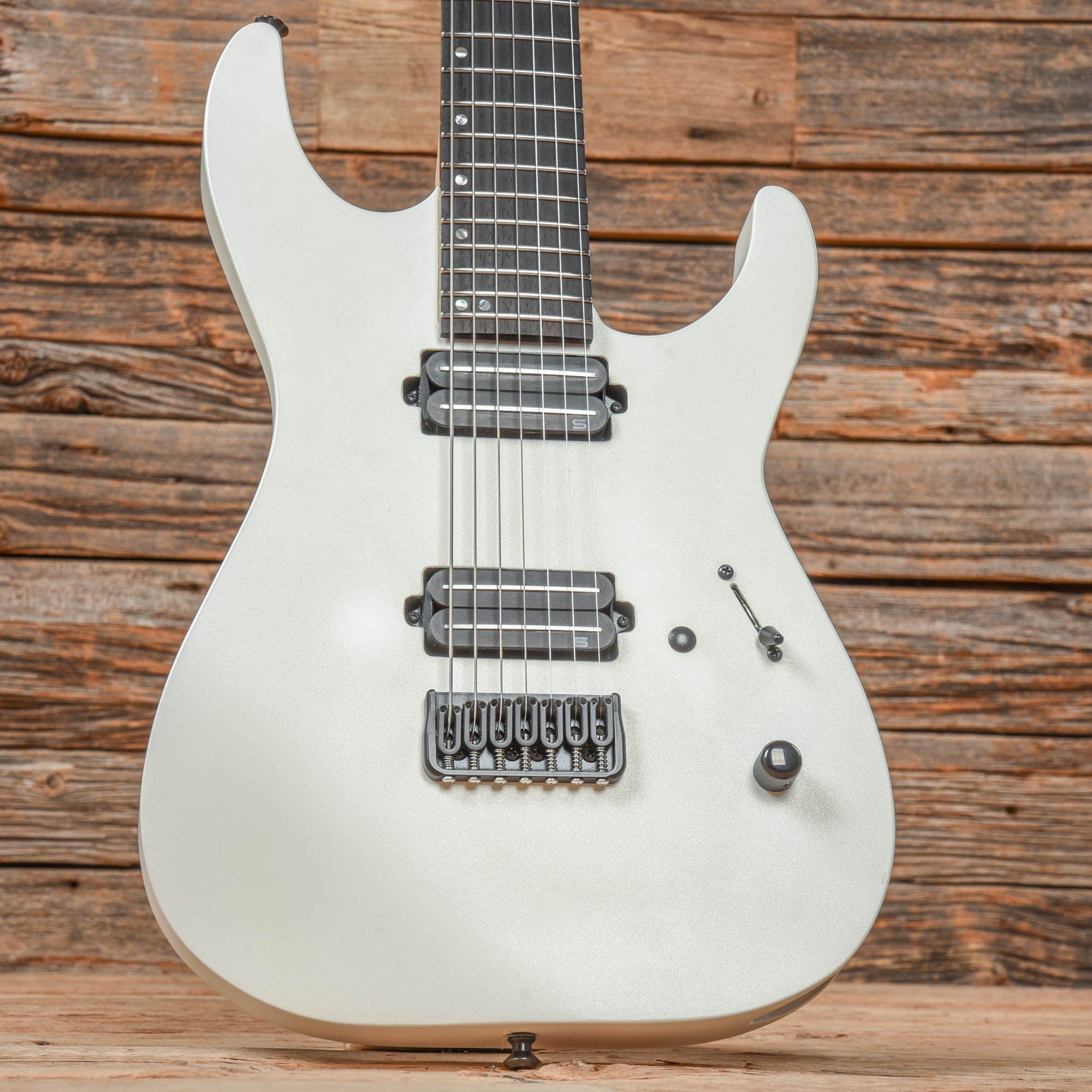 ESP USA Custom M7 Baritone White Electric Guitars / Solid Body