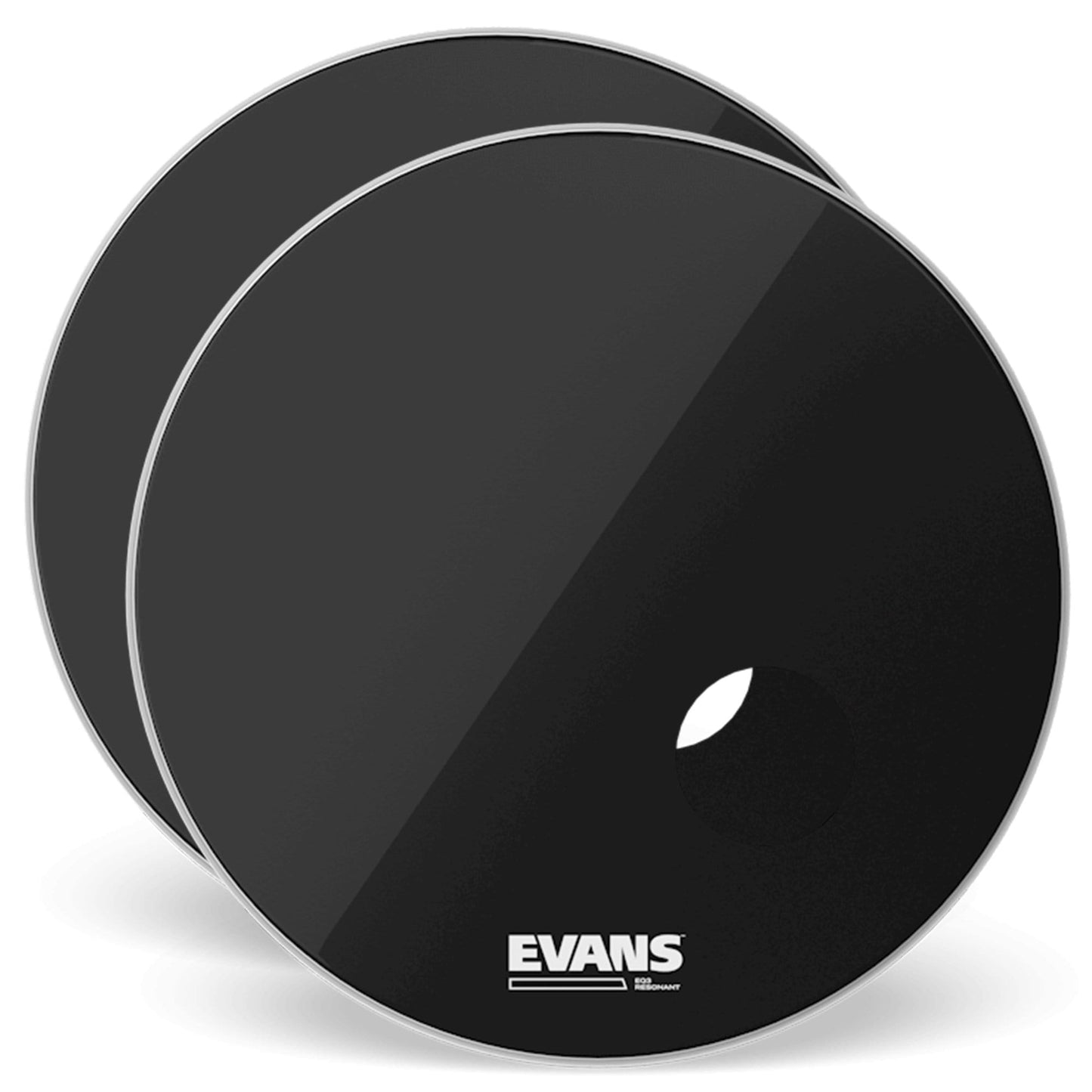 Evans 24" EQ3 Resonant Black (2 Pack Bundle) Drums and Percussion / Parts and Accessories / Heads