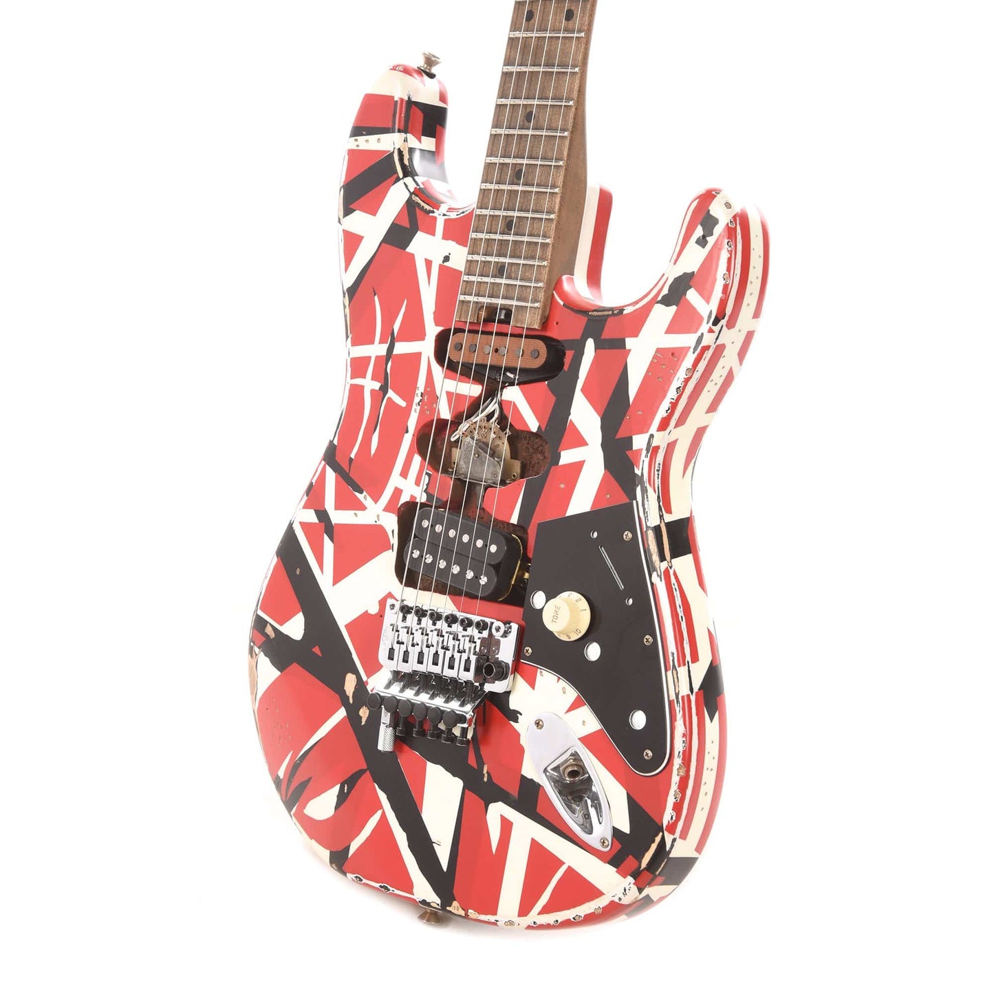 EVH Striped Series Frankie Red/White/Black Relic Electric Guitars / Solid Body