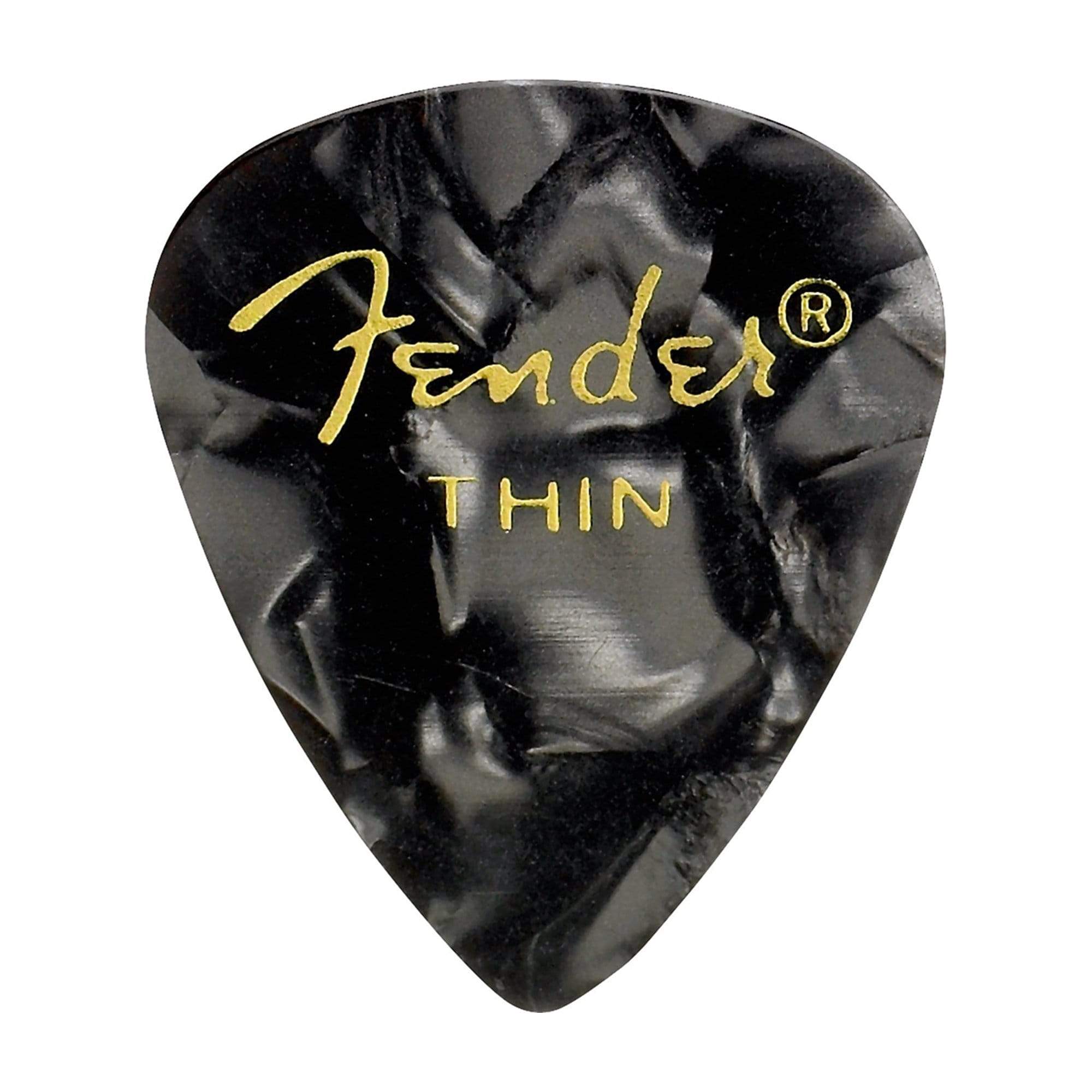 Fender Thin Guitar Picks Black Moto (12) Accessories / Picks