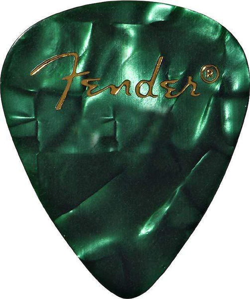 Fender Thin Guitar Picks Green Moto (12) – Chicago Music Exchange