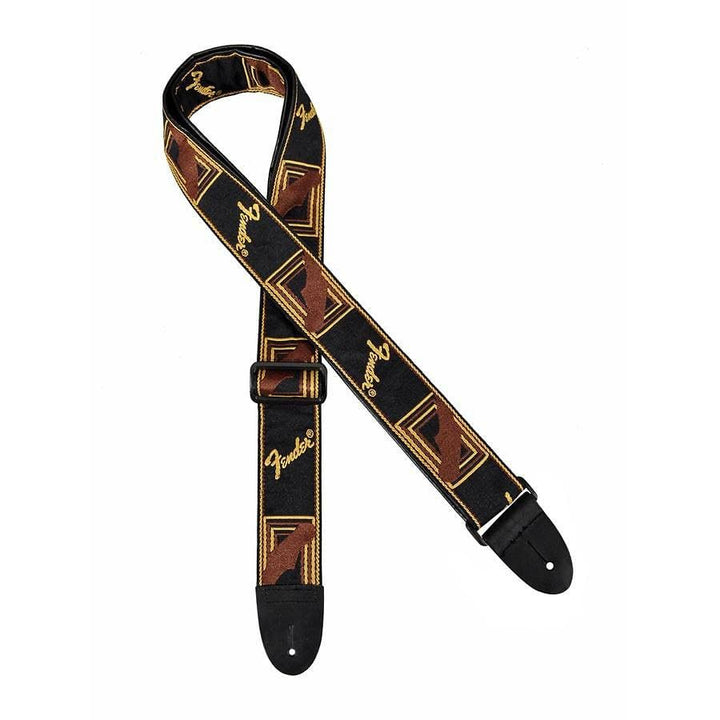 Fender 2 Inch Monogrammed Strap Black/Yellow/Brown – Chicago Music Exchange