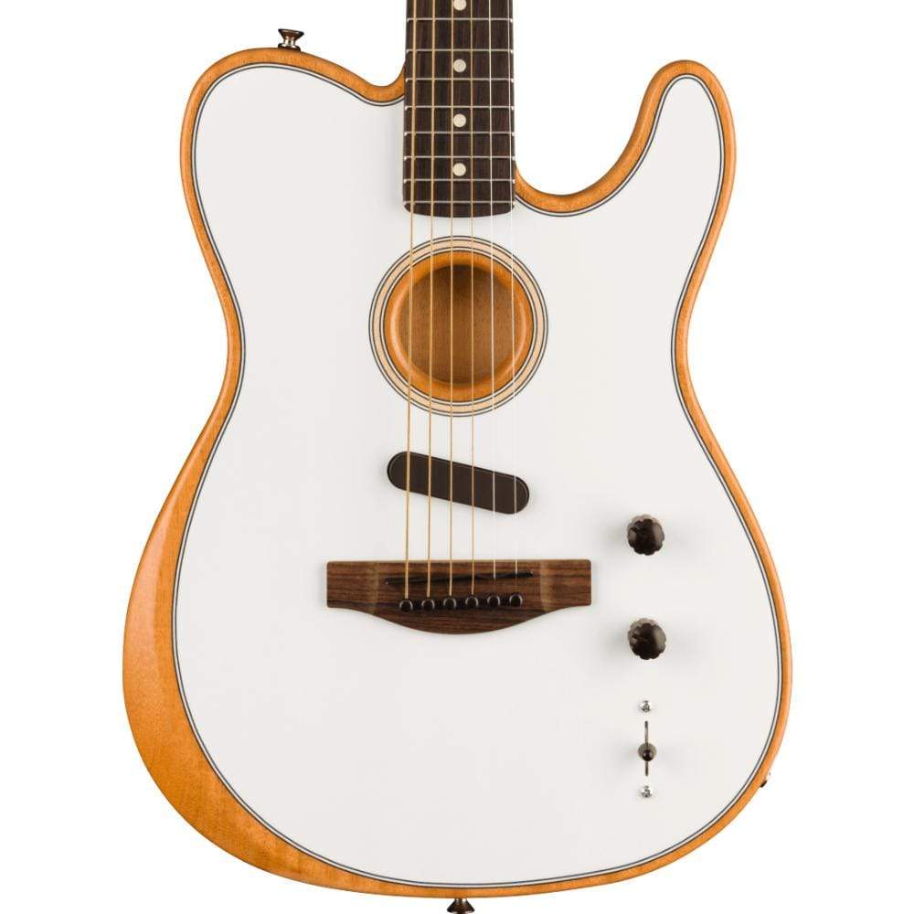 Fender Acoustasonic Player Telecaster Arctic White Acoustic Guitars / Built-in Electronics