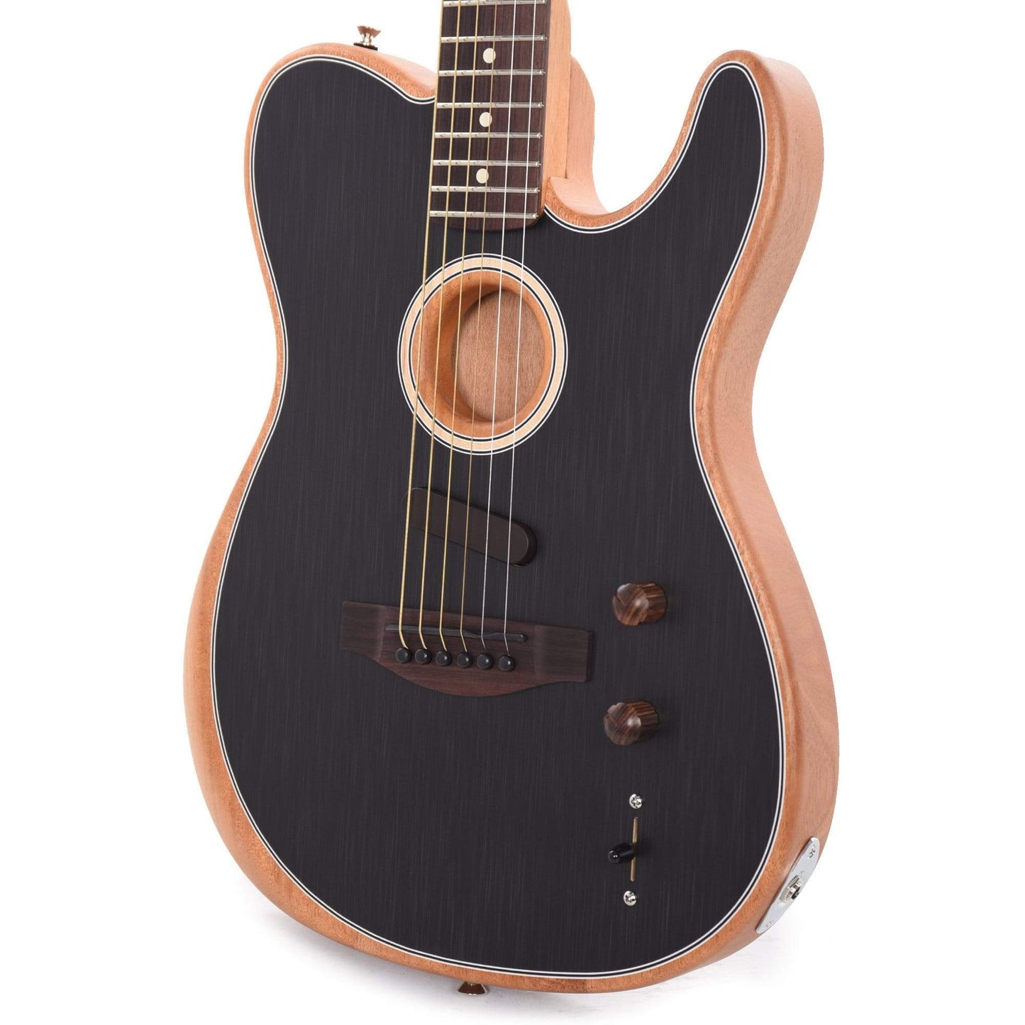 Fender Acoustasonic Player Telecaster Brushed Black Acoustic Guitars / Built-in Electronics