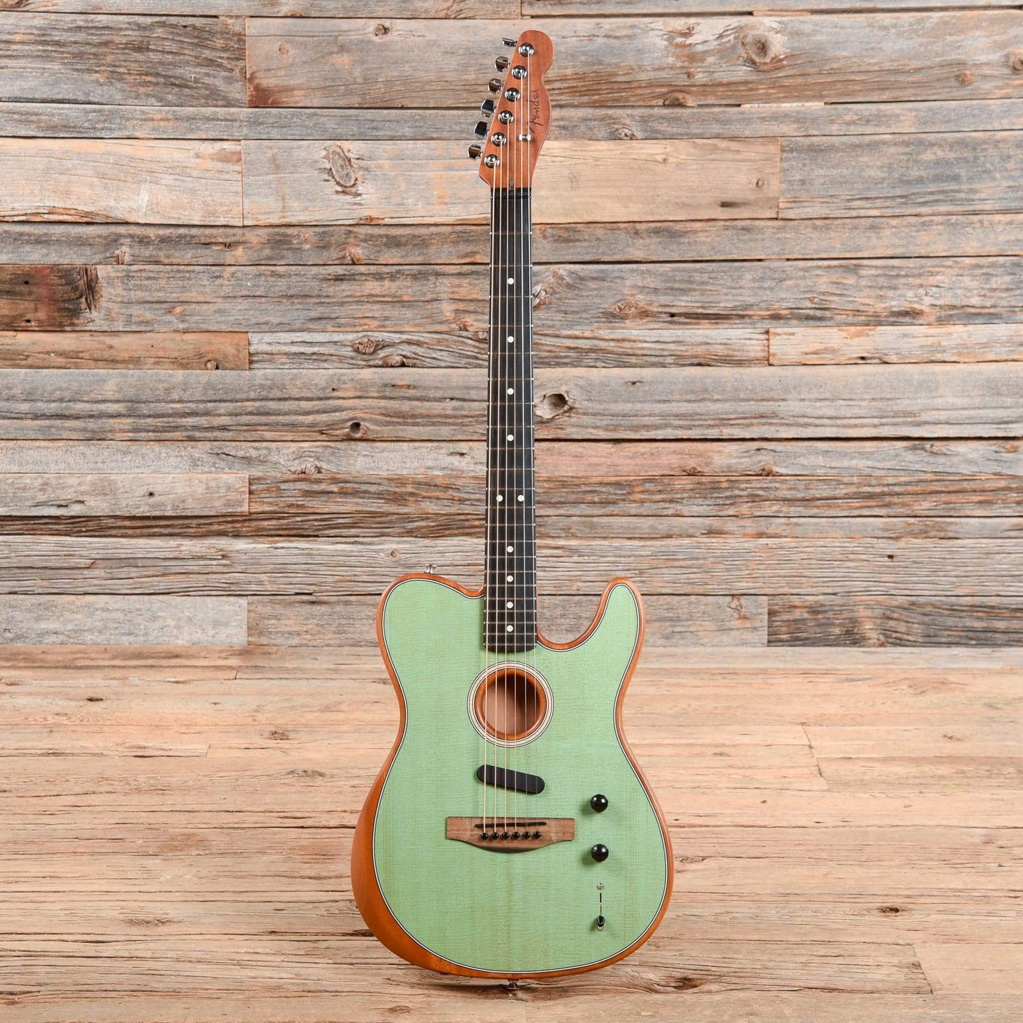 Fender Acoustasonic Telecaster Surf Green 2019 Acoustic Guitars / Built-in Electronics