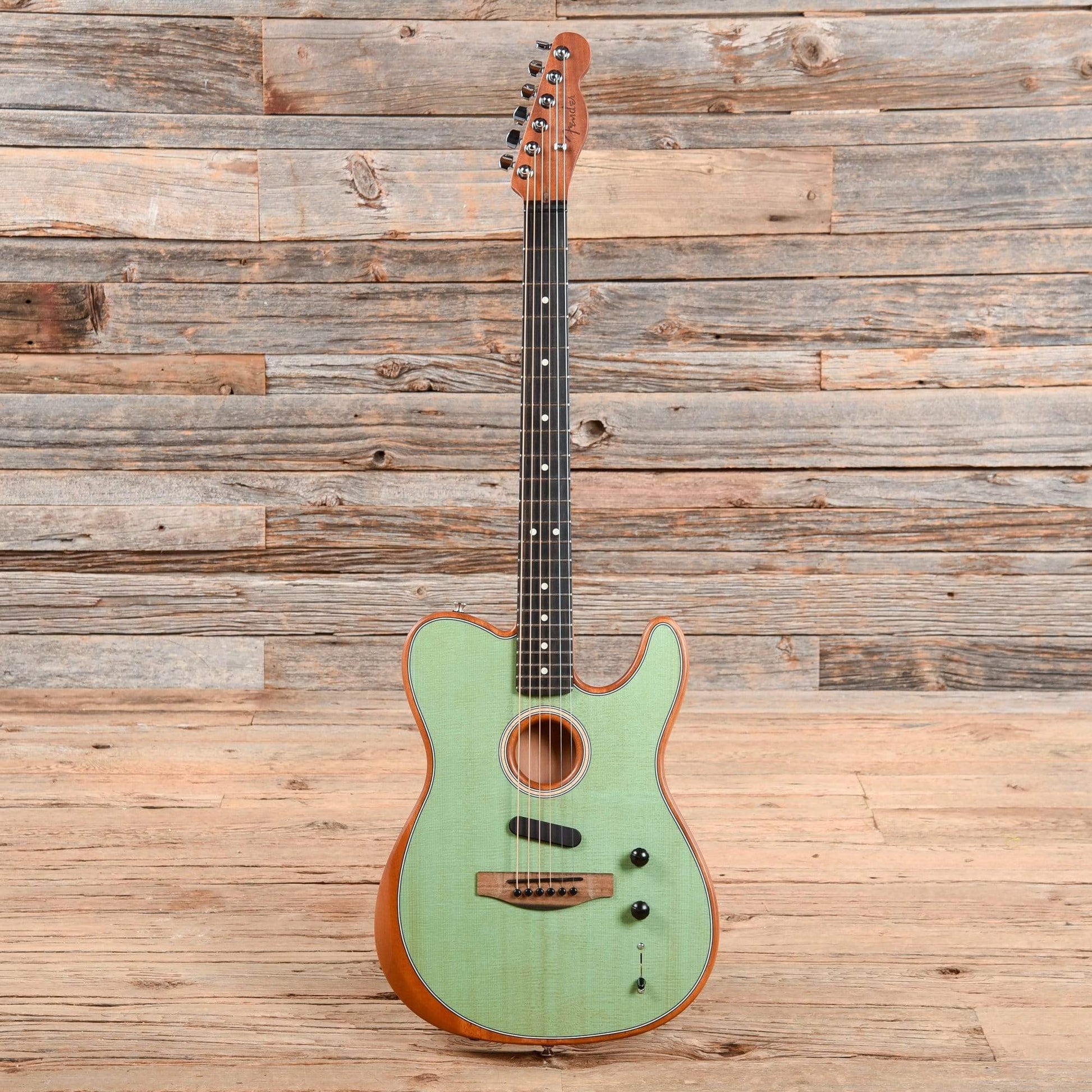 Fender Acoustasonic Telecaster Surf Green 2019 Acoustic Guitars / Built-in Electronics