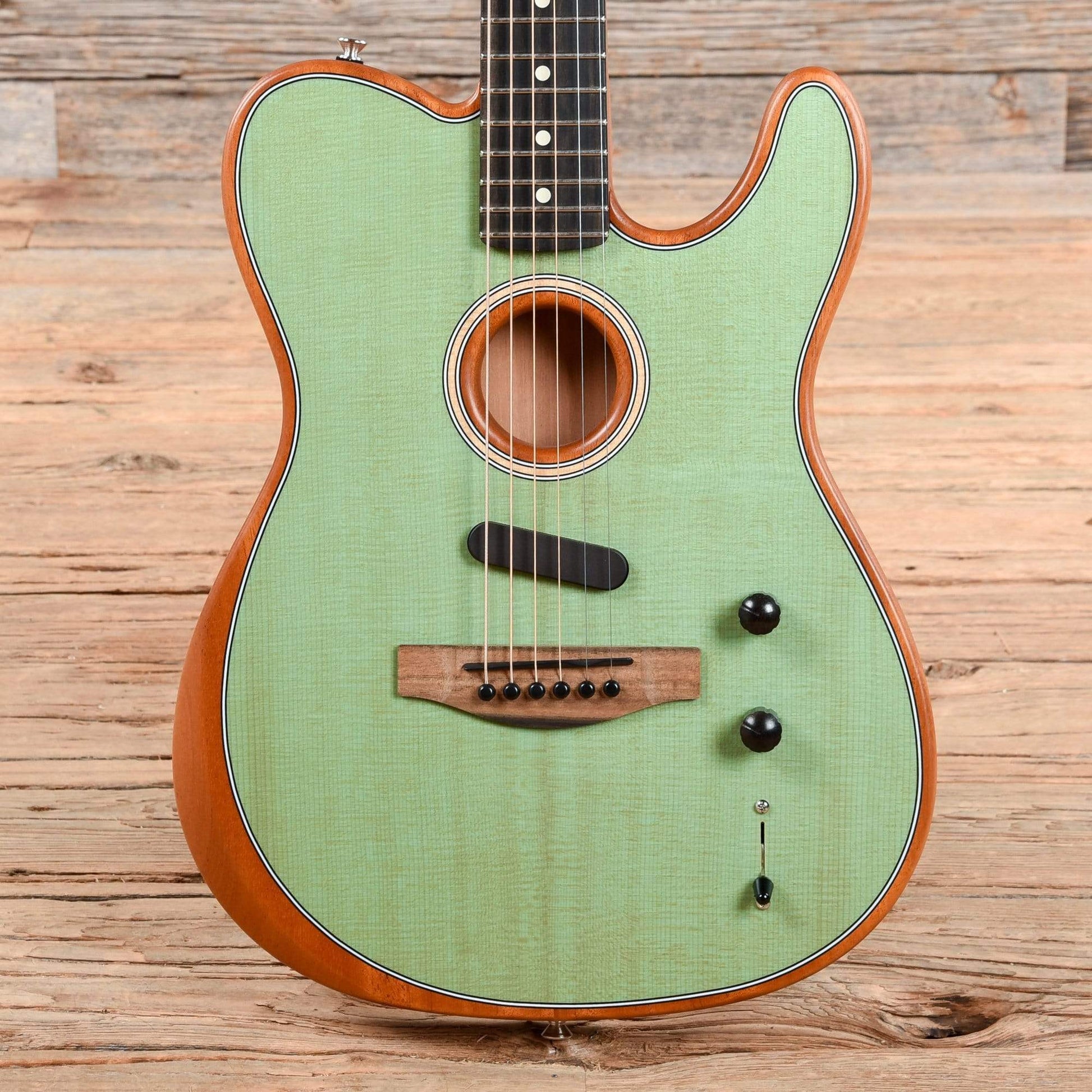 Fender Acoustasonic Telecaster Surf Green 2019 Acoustic Guitars / Built-in Electronics