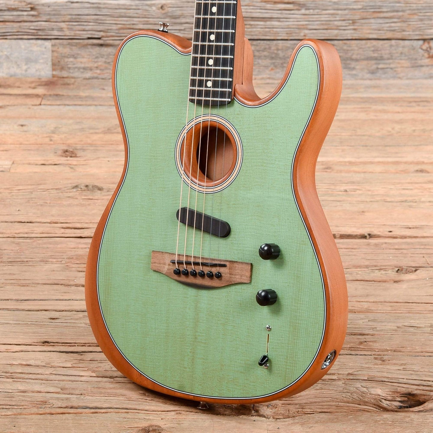 Fender Acoustasonic Telecaster Surf Green 2019 Acoustic Guitars / Built-in Electronics