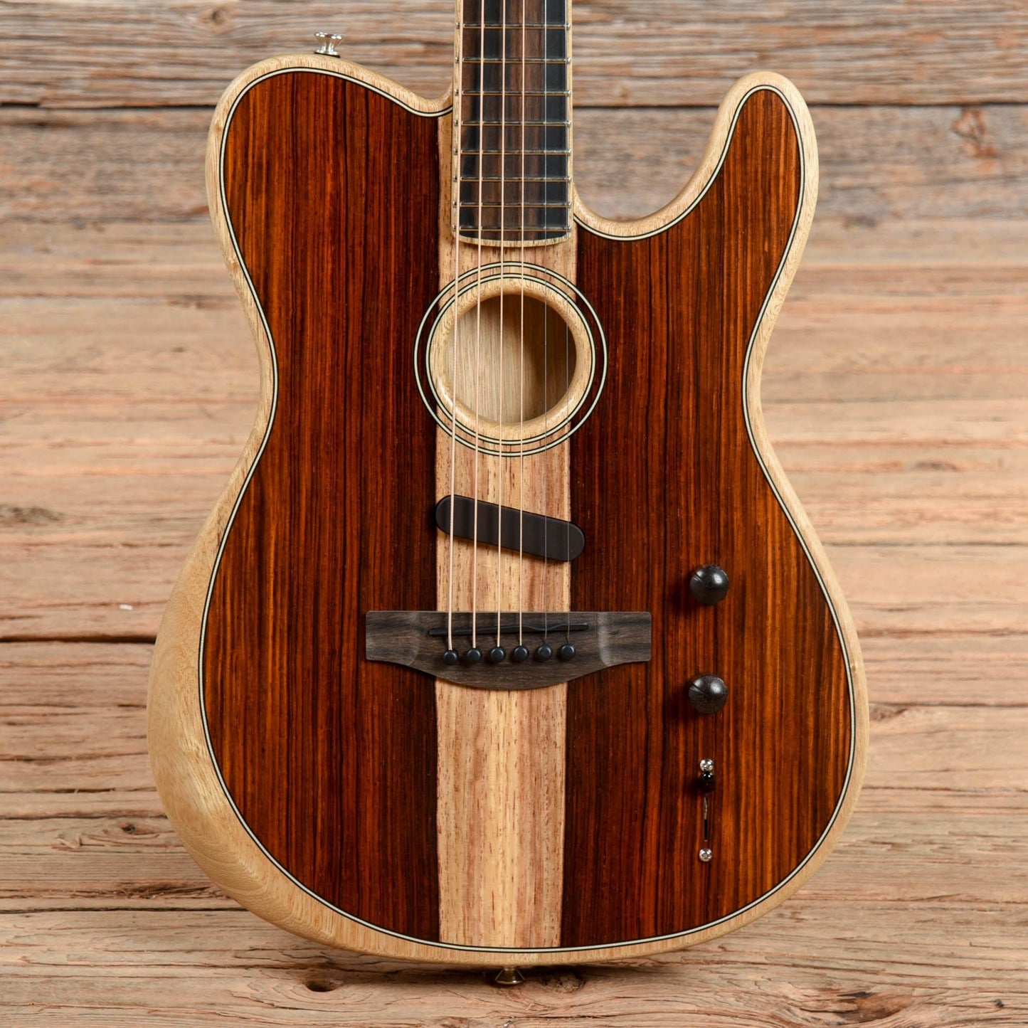 Fender American Acoustasonic Telecaster Exotic Cocobolo Natural 2019 Acoustic Guitars / Built-in Electronics