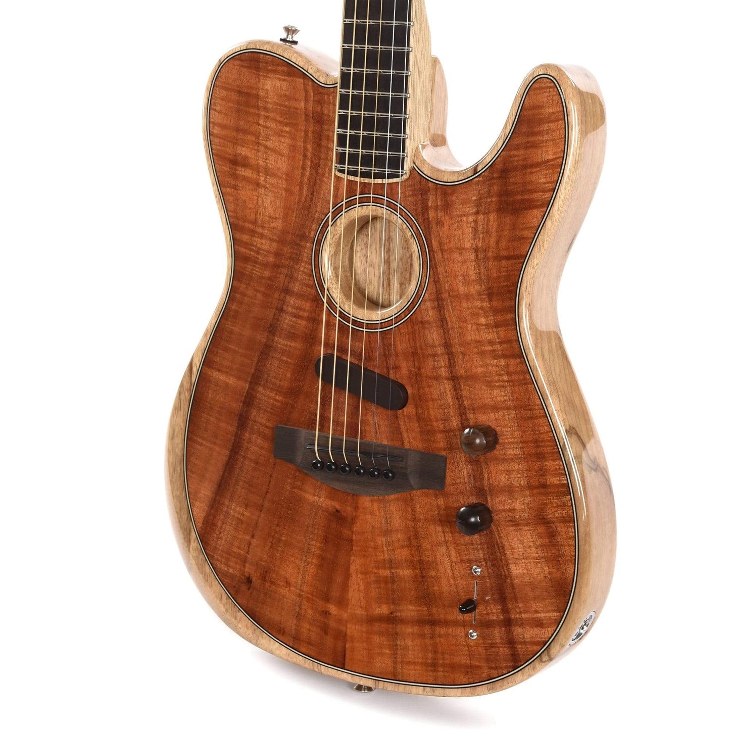 Fender American Acoustasonic Telecaster Gloss Koa Natural Acoustic Guitars / Built-in Electronics