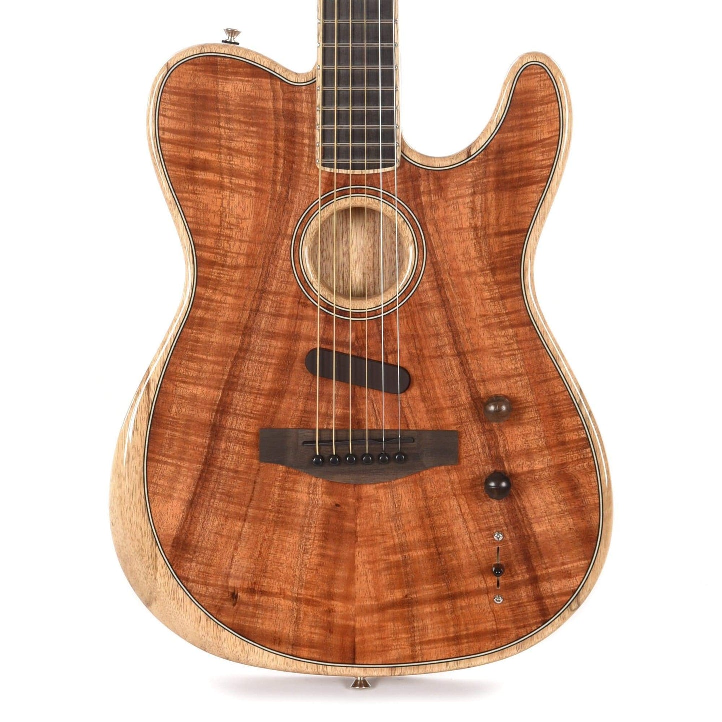 Fender American Acoustasonic Telecaster Gloss Koa Natural Acoustic Guitars / Built-in Electronics