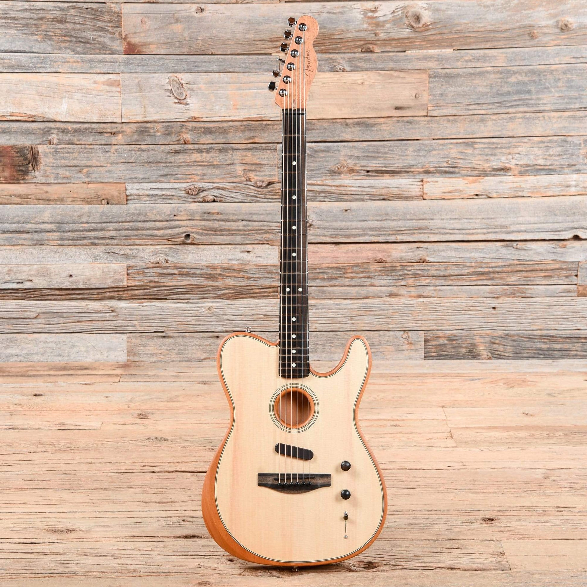 Fender American Acoustasonic Telecaster Natural 2019 Acoustic Guitars / Built-in Electronics