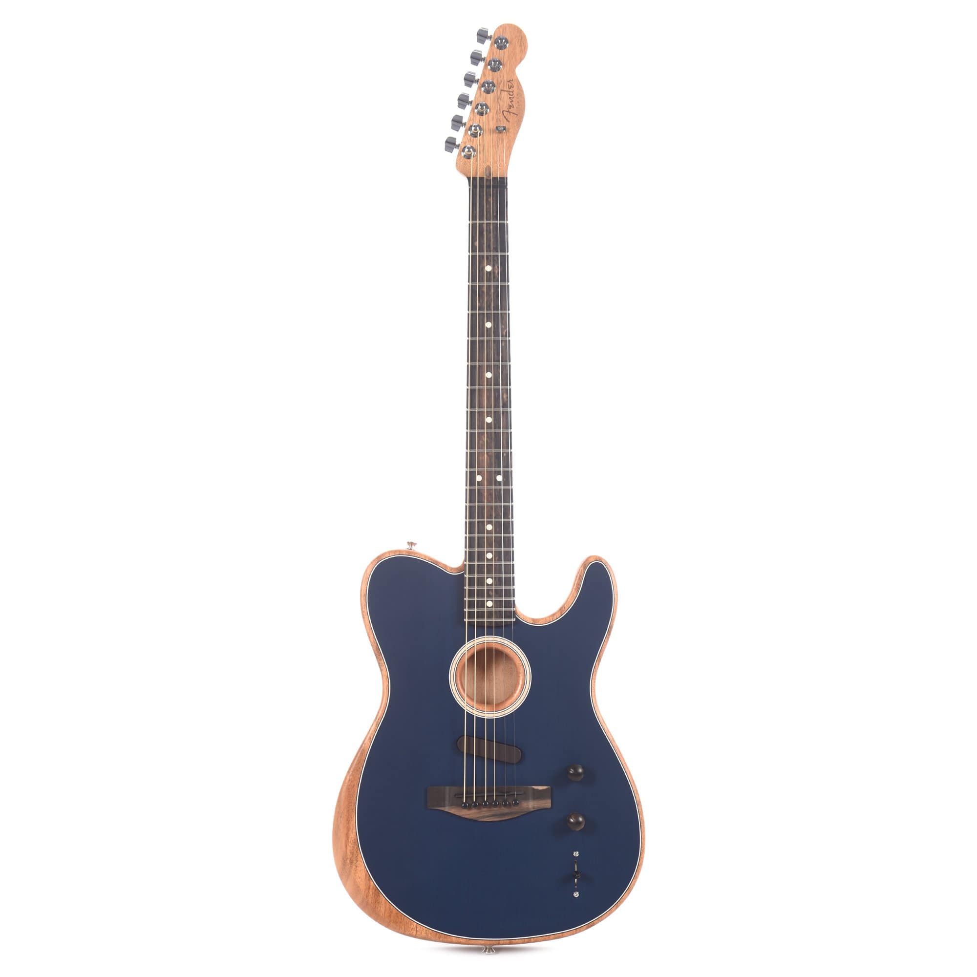 Fender American Acoustasonic Telecaster Steel Blue Acoustic Guitars / Built-in Electronics