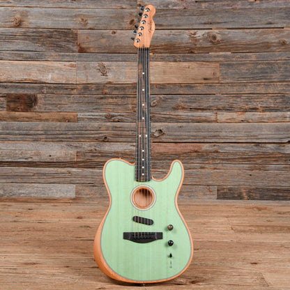 Fender American Acoustasonic Telecaster Surf Green Acoustic Guitars / Built-in Electronics