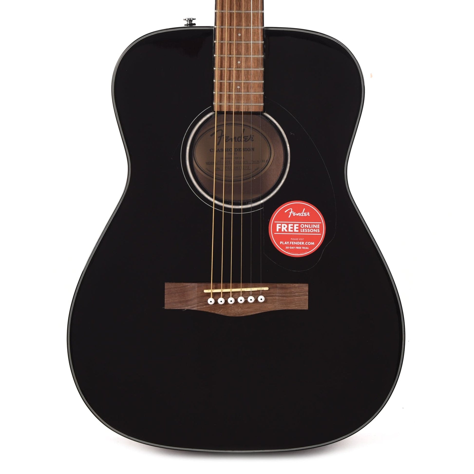 Fender CC-60S Acoustic Concert Pack Black Acoustic Guitars / Concert