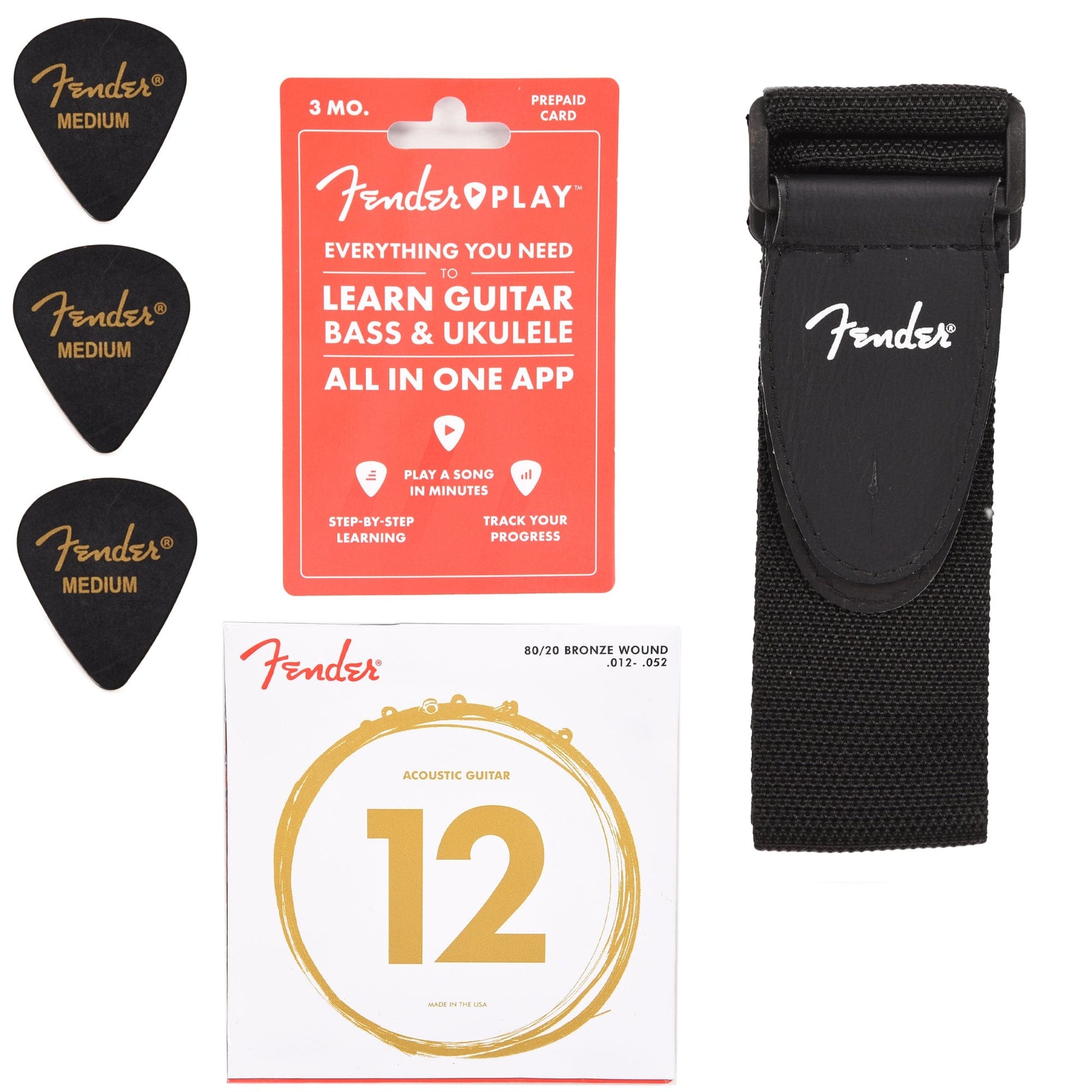 Fender CC-60S Acoustic Concert Pack Black Acoustic Guitars / Concert