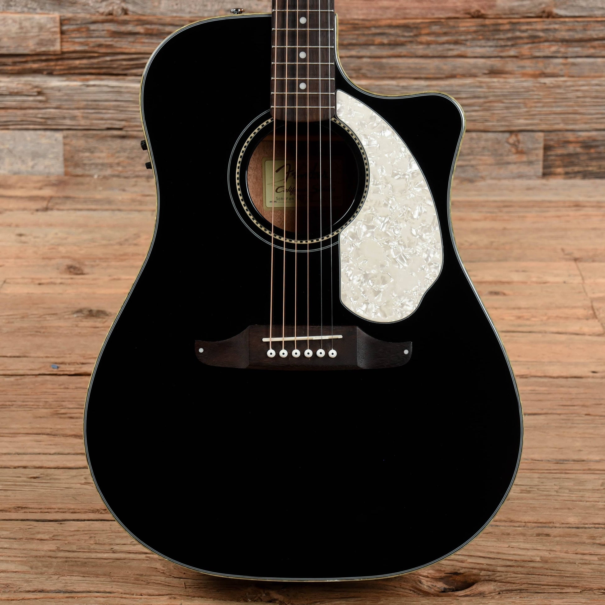 Fender Sonoran SCE Black 2016 Acoustic Guitars / Dreadnought