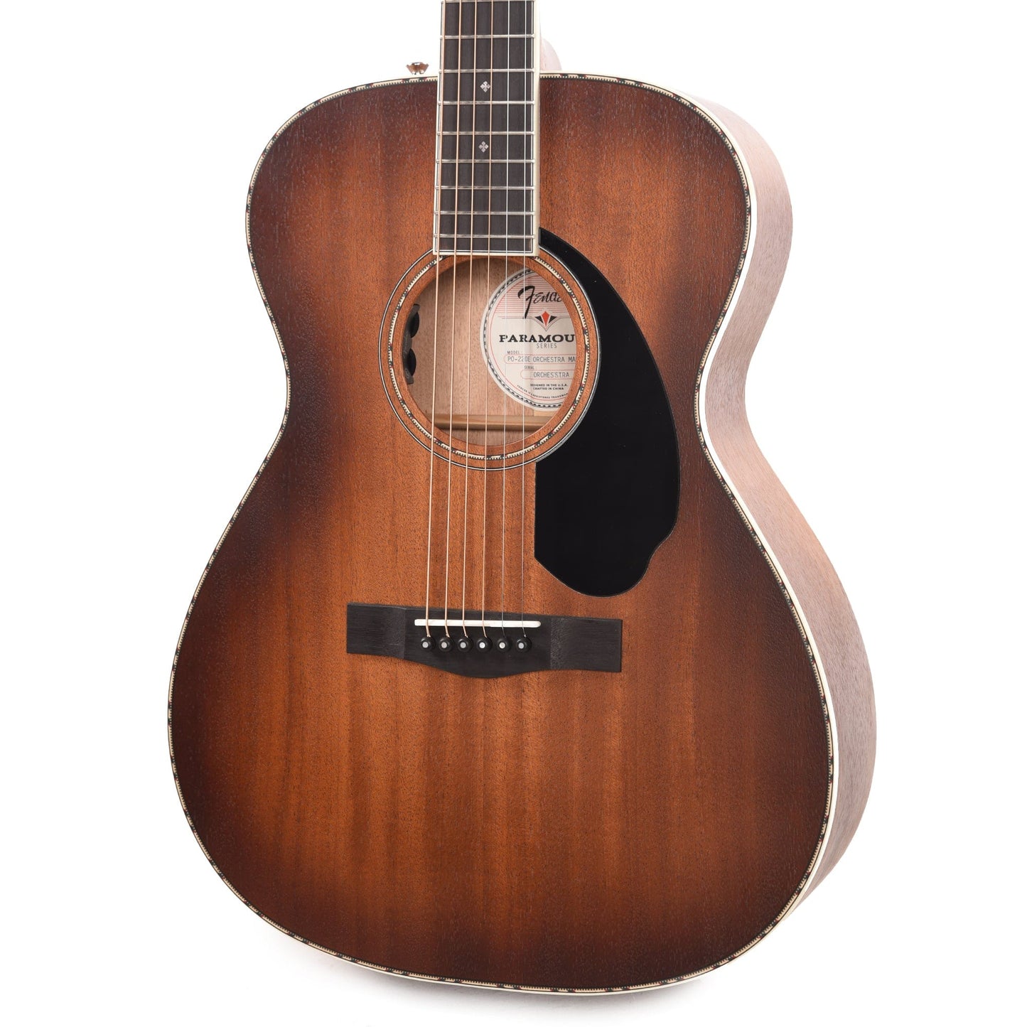 Fender Paramount PO-220E Orchestra Aged Cognac Burst Acoustic Guitars / OM and Auditorium