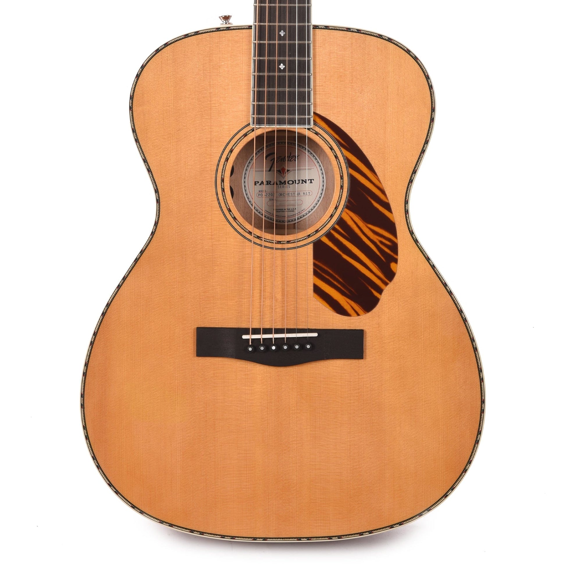 Fender Paramount PO-220E Orchestra Natural Acoustic Guitars / OM and Auditorium