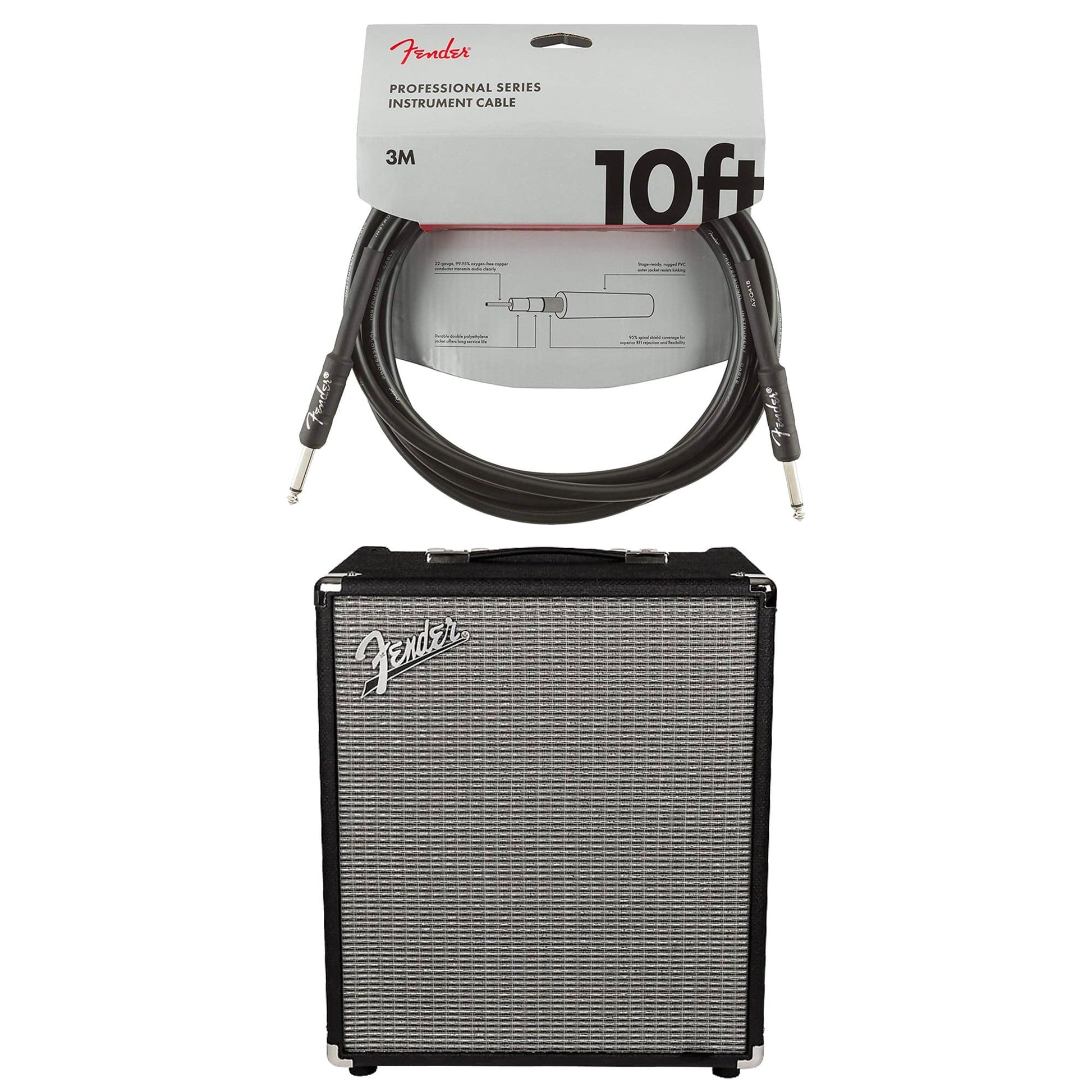 Fender Rumble 100 Cable Bundle Amps / Bass Combos