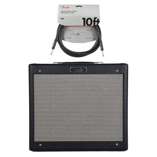 Fender Blues Jr. IV 1x12 Combo Black Cable Bundle Amps / Guitar Combos