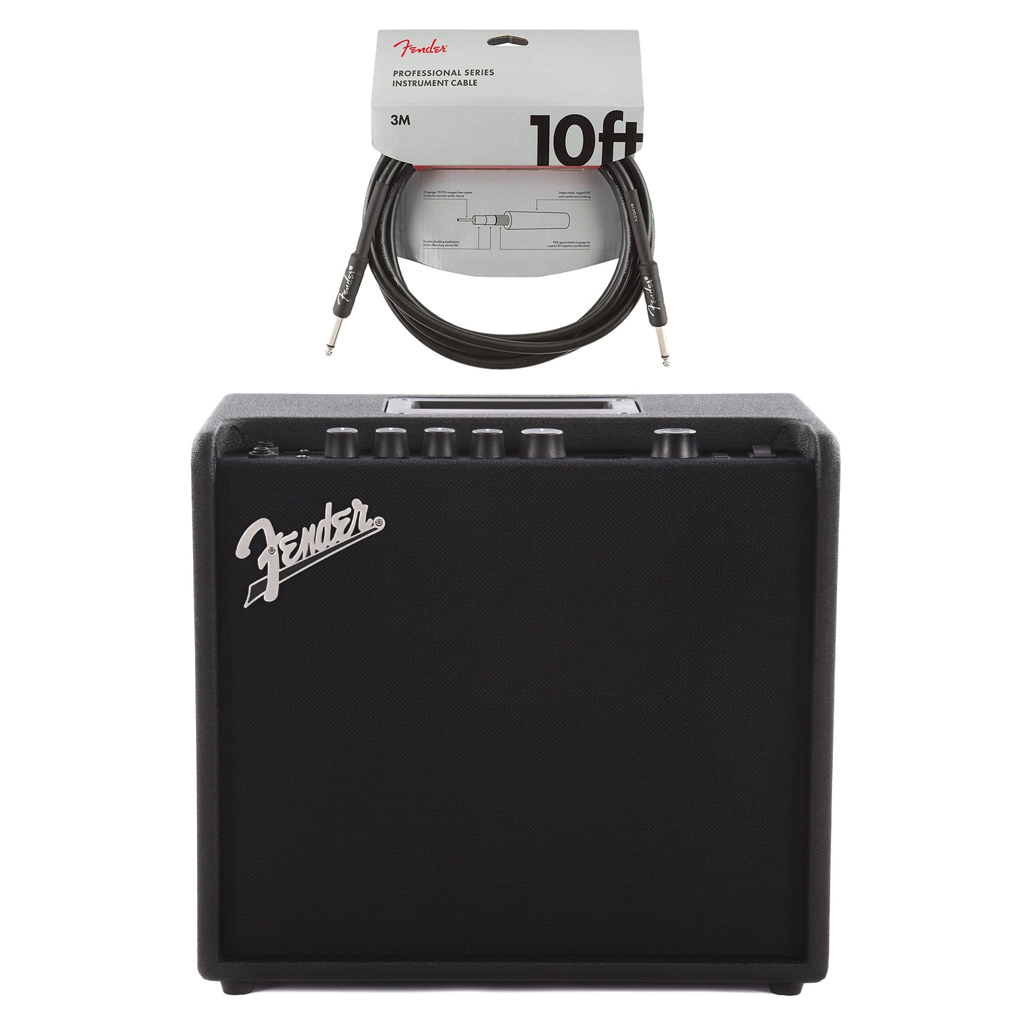 Fender Mustang LT25 Guitar Amp Combo Cable Bundle Amps / Guitar Combos