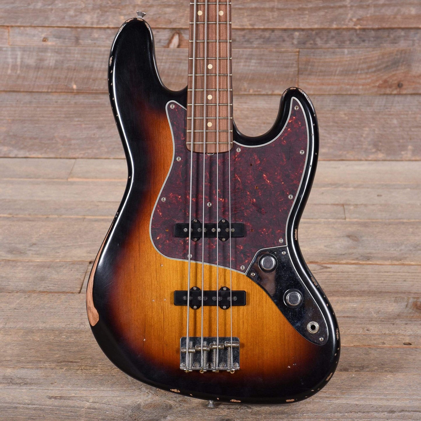 Fender 60th Anniversary Road Worn '60s Jazz Bass 3-Tone Sunburst Bass Guitars / 4-String