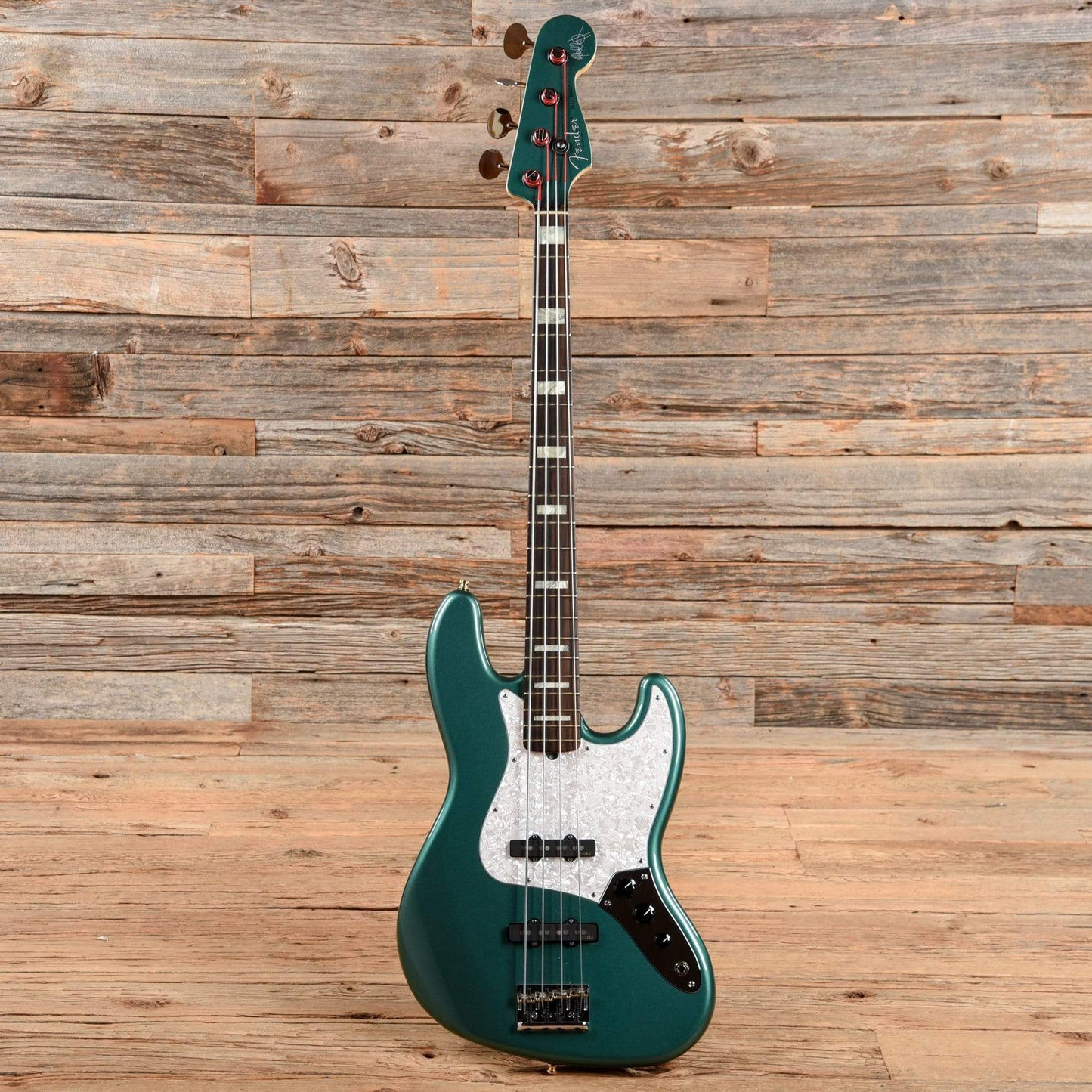 Fender Adam Clayton Signature Jazz Bass Sherwood Green Metallic 2014 Bass Guitars / 4-String