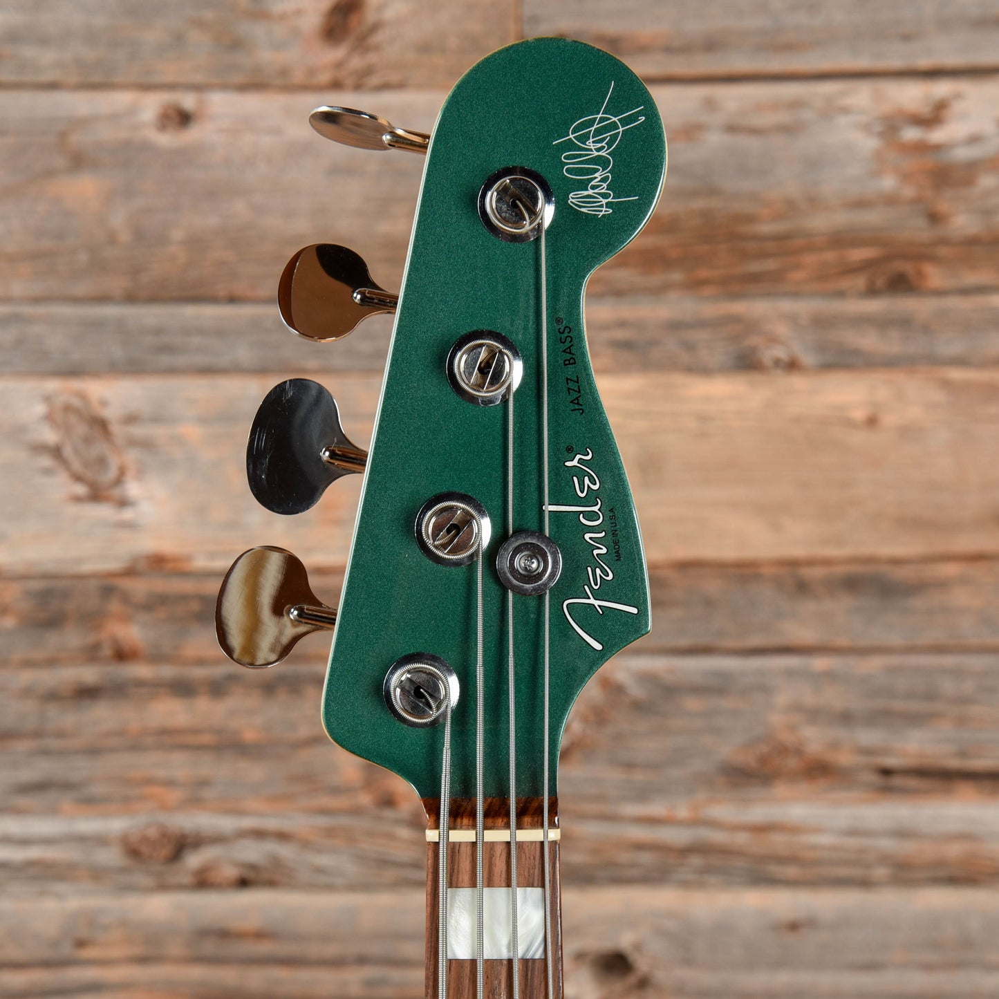 Fender Adam Clayton Signature Jazz Bass Sherwood Green Metallic Bass Guitars / 4-String