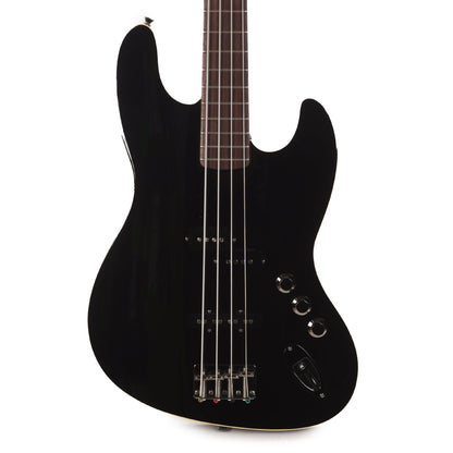 Fender Aerodyne Jazz Bass Black Bass Guitars / 4-String