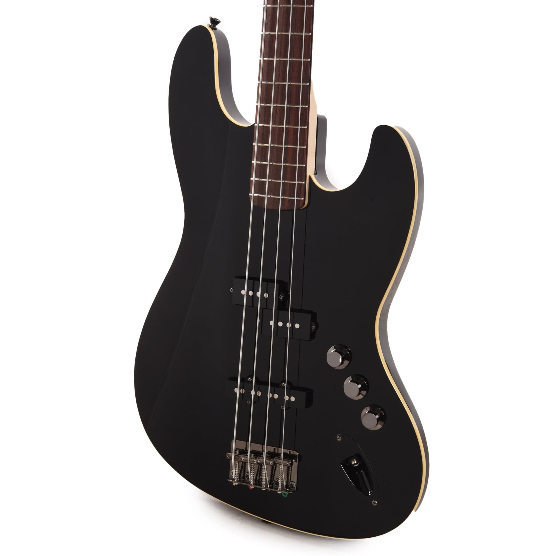 Fender Aerodyne Jazz Bass Black Bass Guitars / 4-String