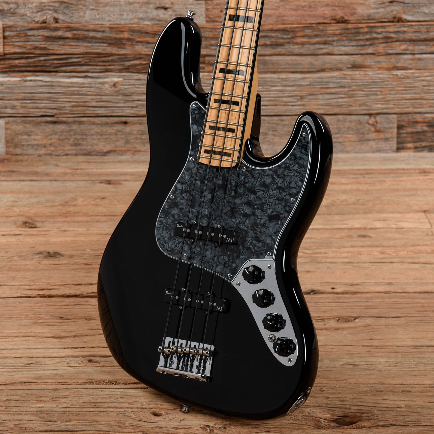 Fender American Deluxe Jazz Bass Black 2013 Bass Guitars / 4-String