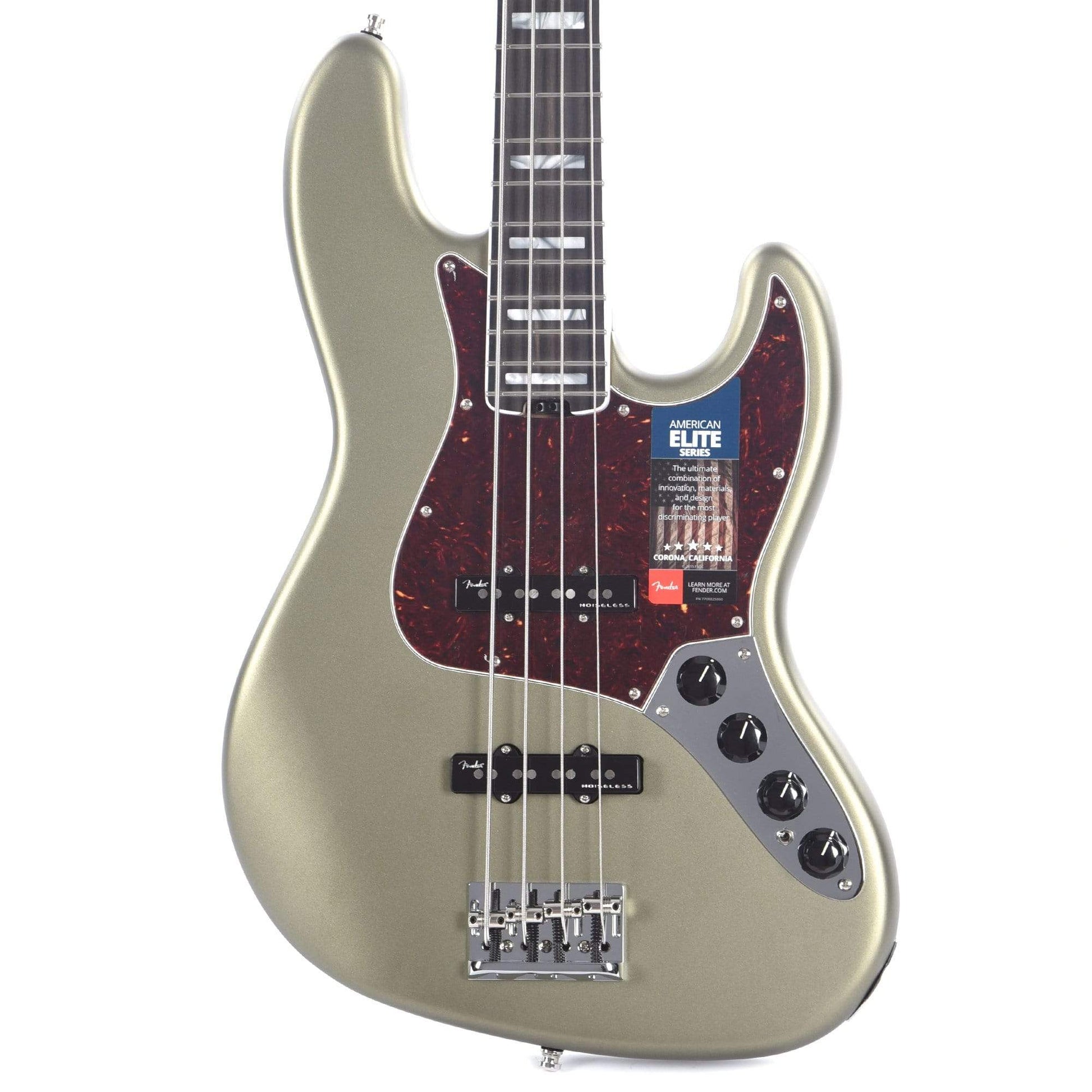 Fender American Elite Jazz Bass Satin Jade Pearl Metallic Bass Guitars / 4-String