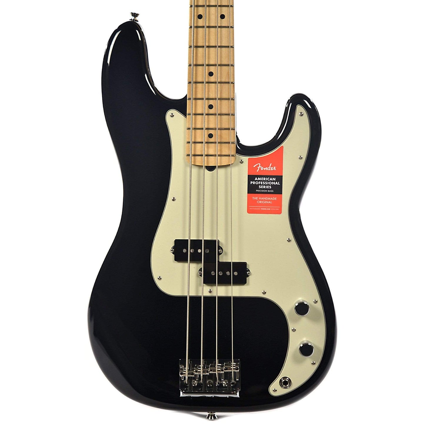 Fender American Pro Precision Bass MN Black Bass Guitars / 4-String