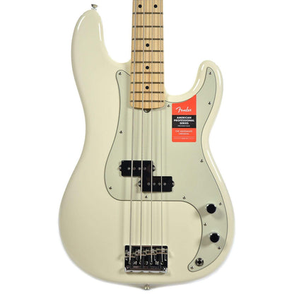 Fender American Pro Precision Bass MN Olympic White Bass Guitars / 4-String