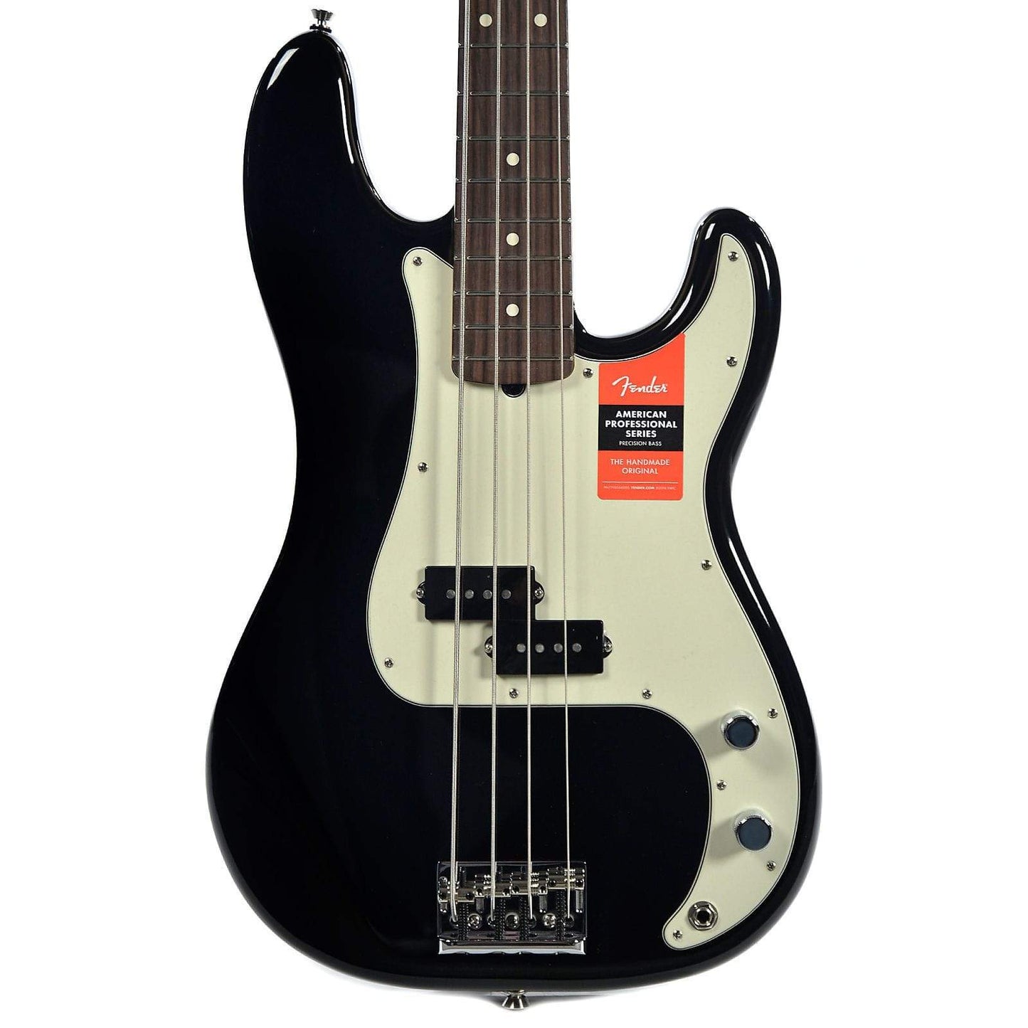 Fender American Pro Precision Bass RW Black Bass Guitars / 4-String