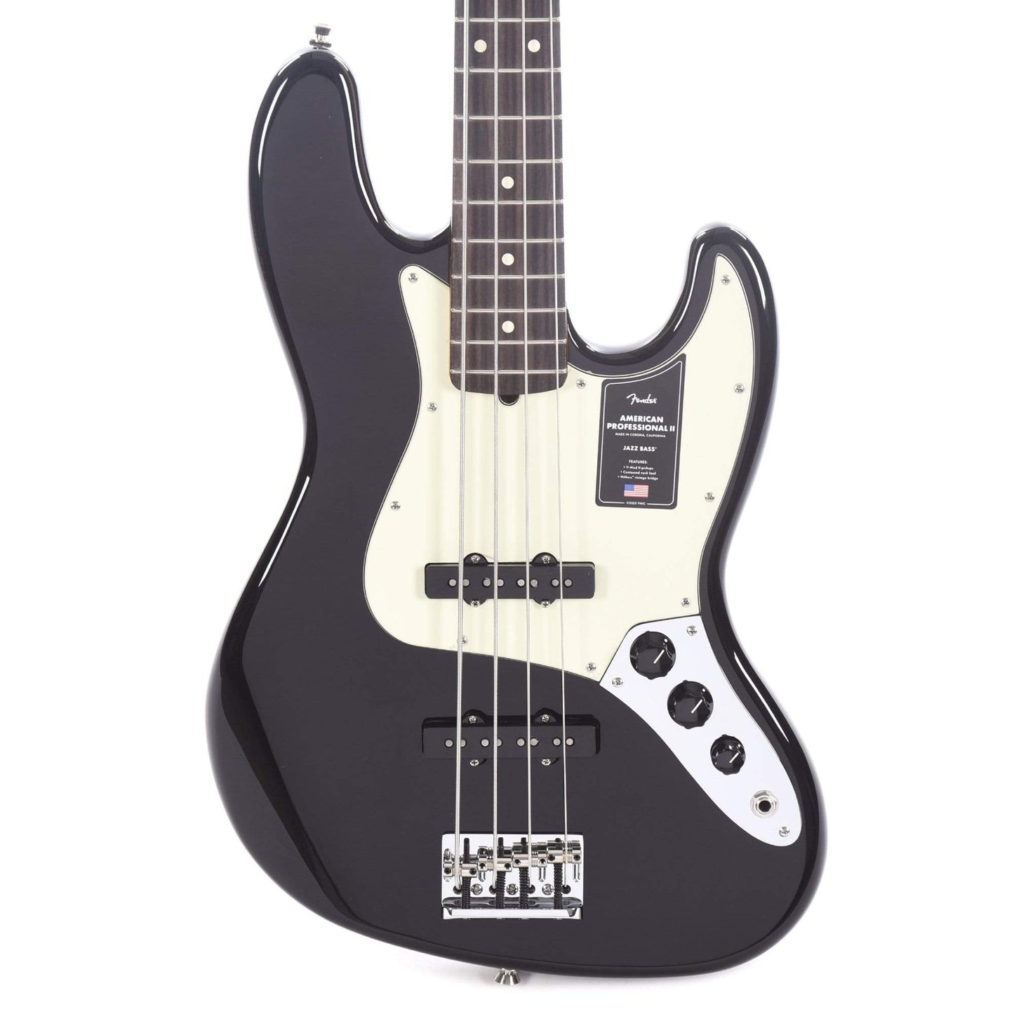 Fender American Professional II Jazz Bass Black Bass Guitars / 4-String