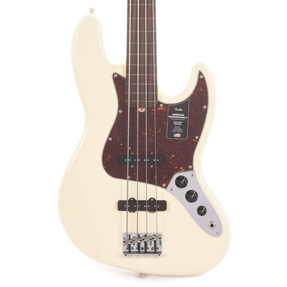 Fender American Professional II Jazz Bass Fretless Olympic White Bass Guitars / 4-String