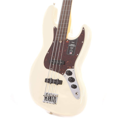 Fender American Professional II Jazz Bass Fretless Olympic White Bass Guitars / 4-String