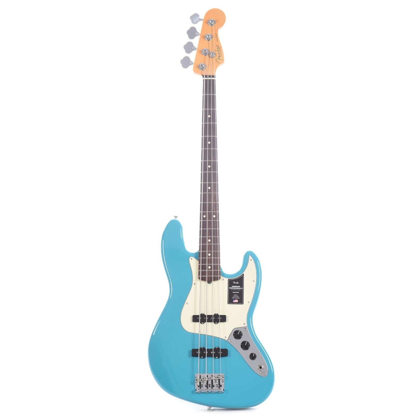 Fender American Professional II Jazz Bass Miami Blue Bass Guitars / 4-String